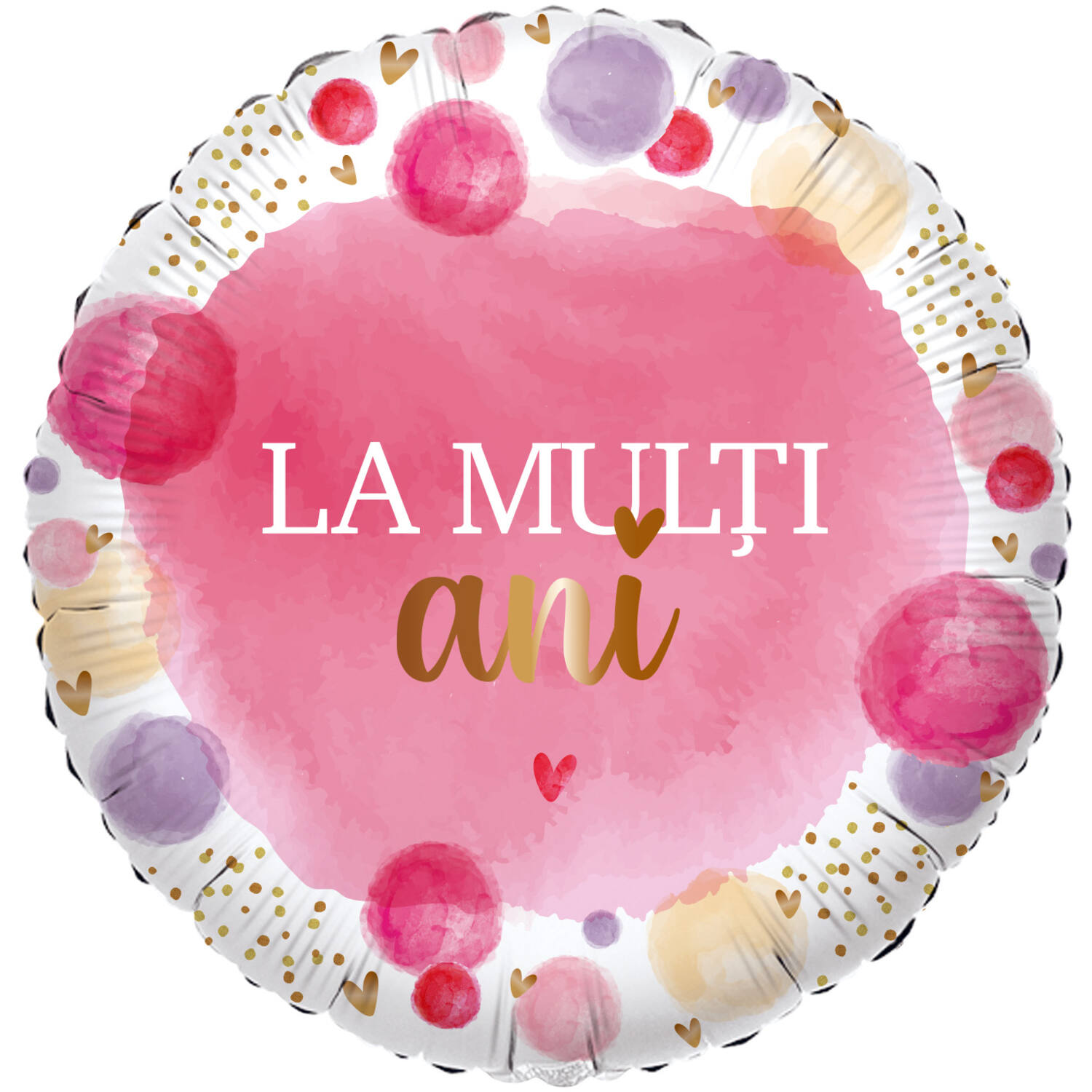 Foil Balloon - "LA MULȚI ani" - Pink - Romanian - 45 cm