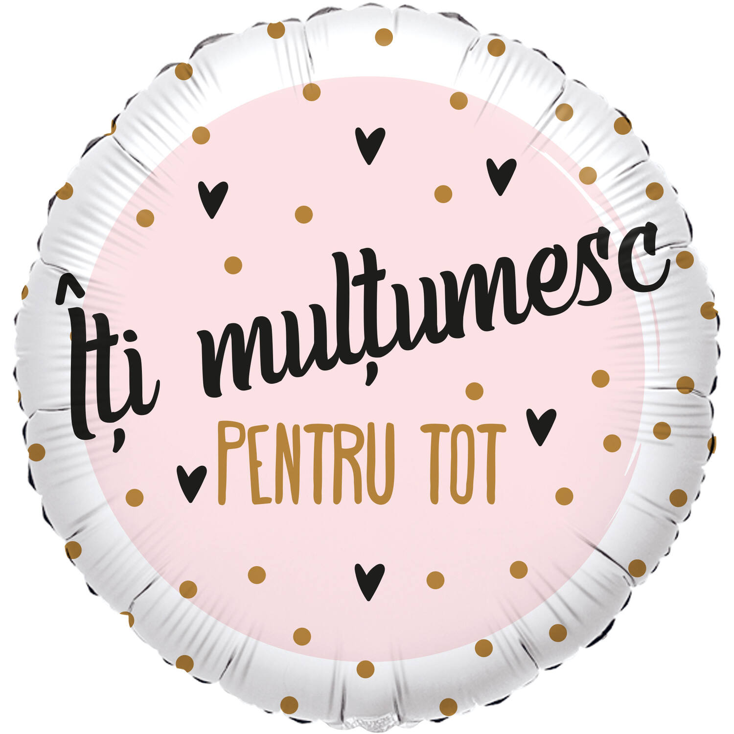 Foil Balloon - "Îți mulțumesc PENTRU TOT" - Romanian - 45 cm