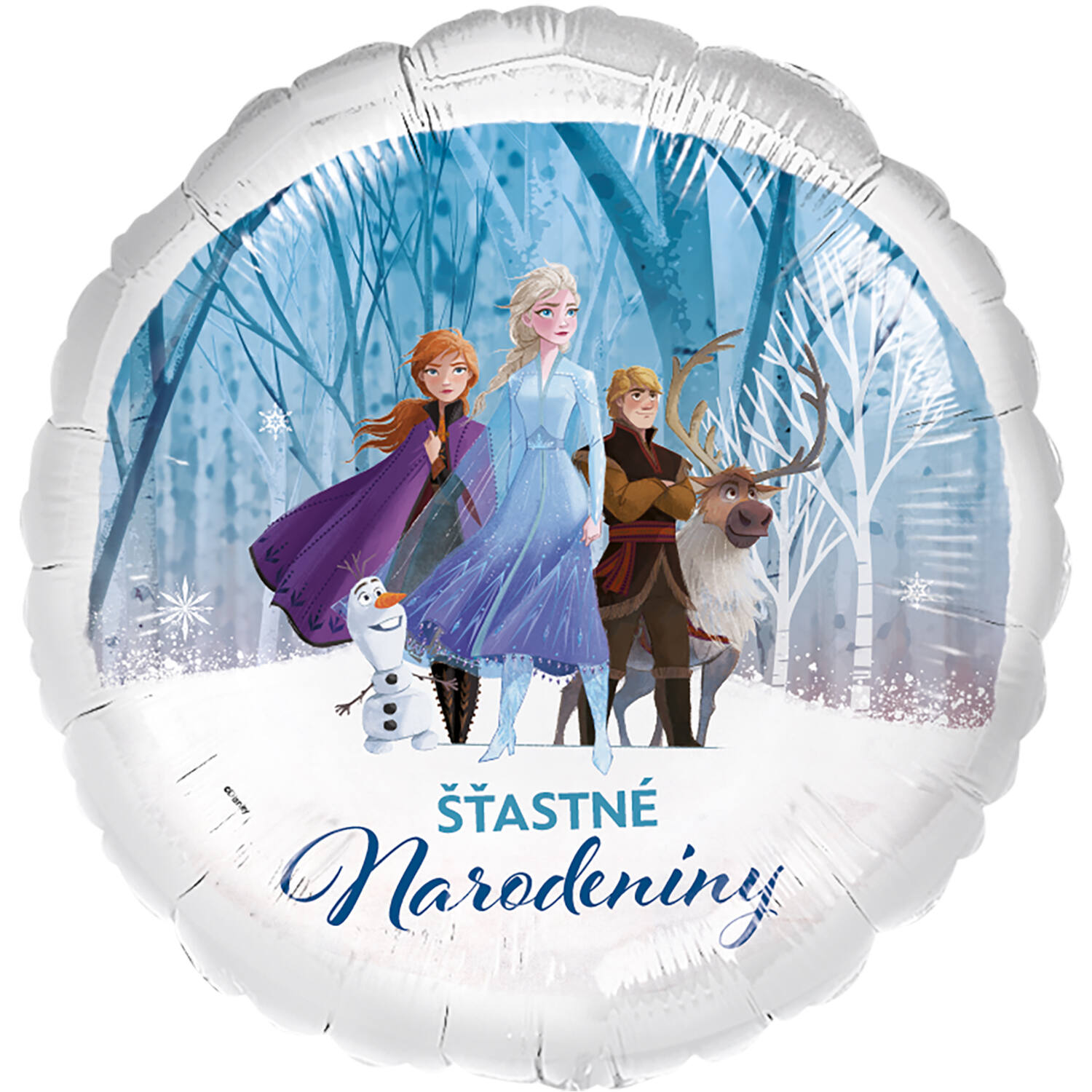 Foil Balloon - Frozen "Stastne narodeniny" - Slovenian - 45 cm