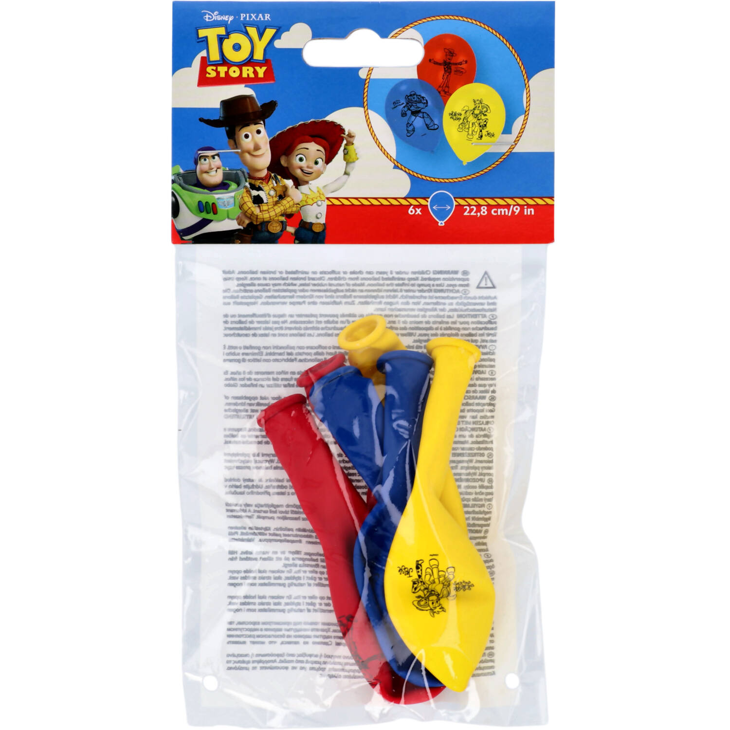 6 Latex Balloons Toy Story 22.8 cm / 9"  