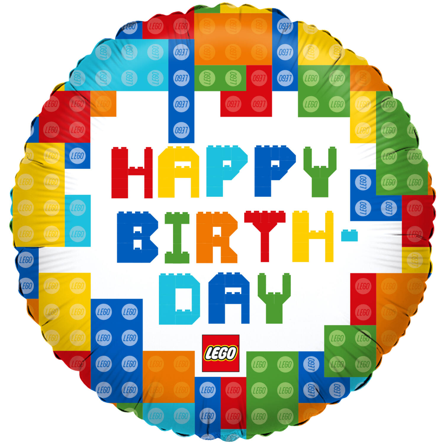 Standard - LEGO Bricks HBD - Folienballon C60 verpackt 45 cm