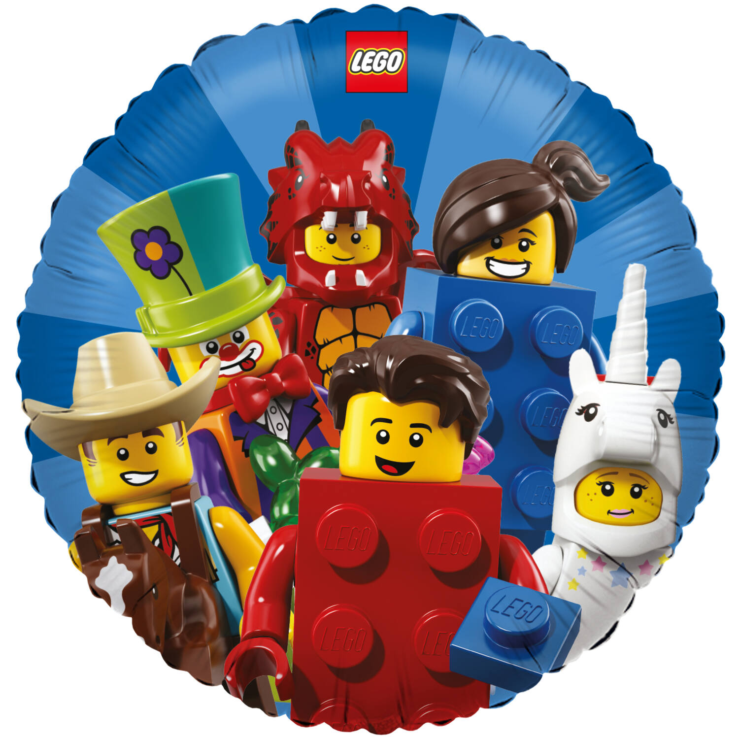 Standard - LEGO Party - Folienballon C60 verpackt 45 cm 