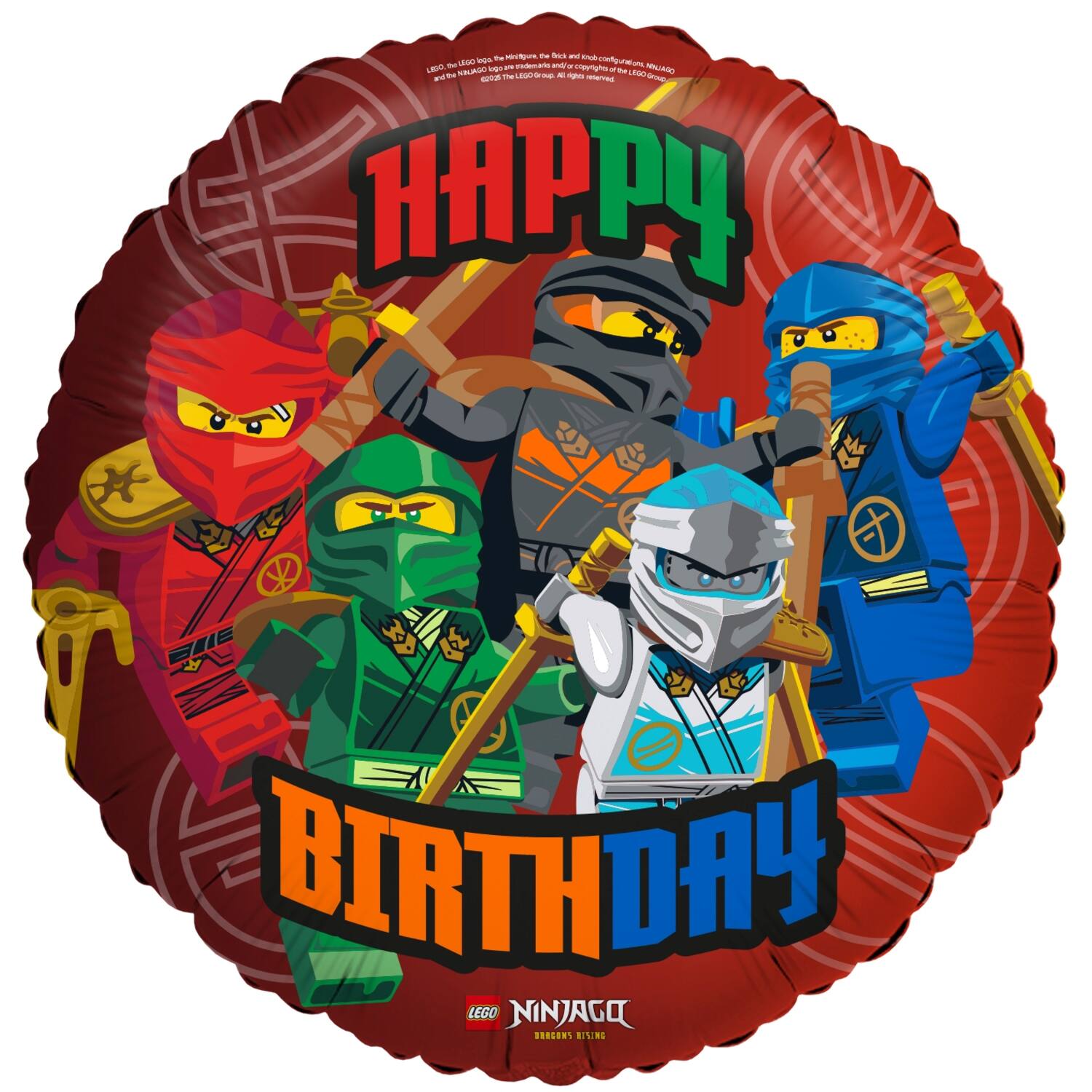 Standard - LEGO NINJAGO Party HBD - Folienballon C60 45 cm verpackt