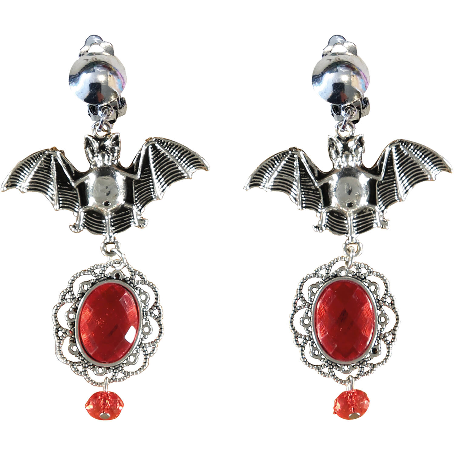 Costume Accessory Earrings Ruby Bat