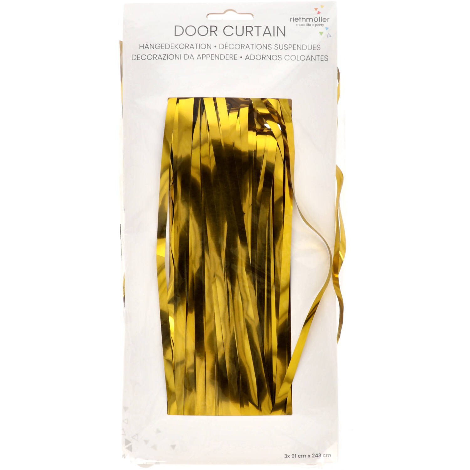Door Curtain Gold Metallic Plastic