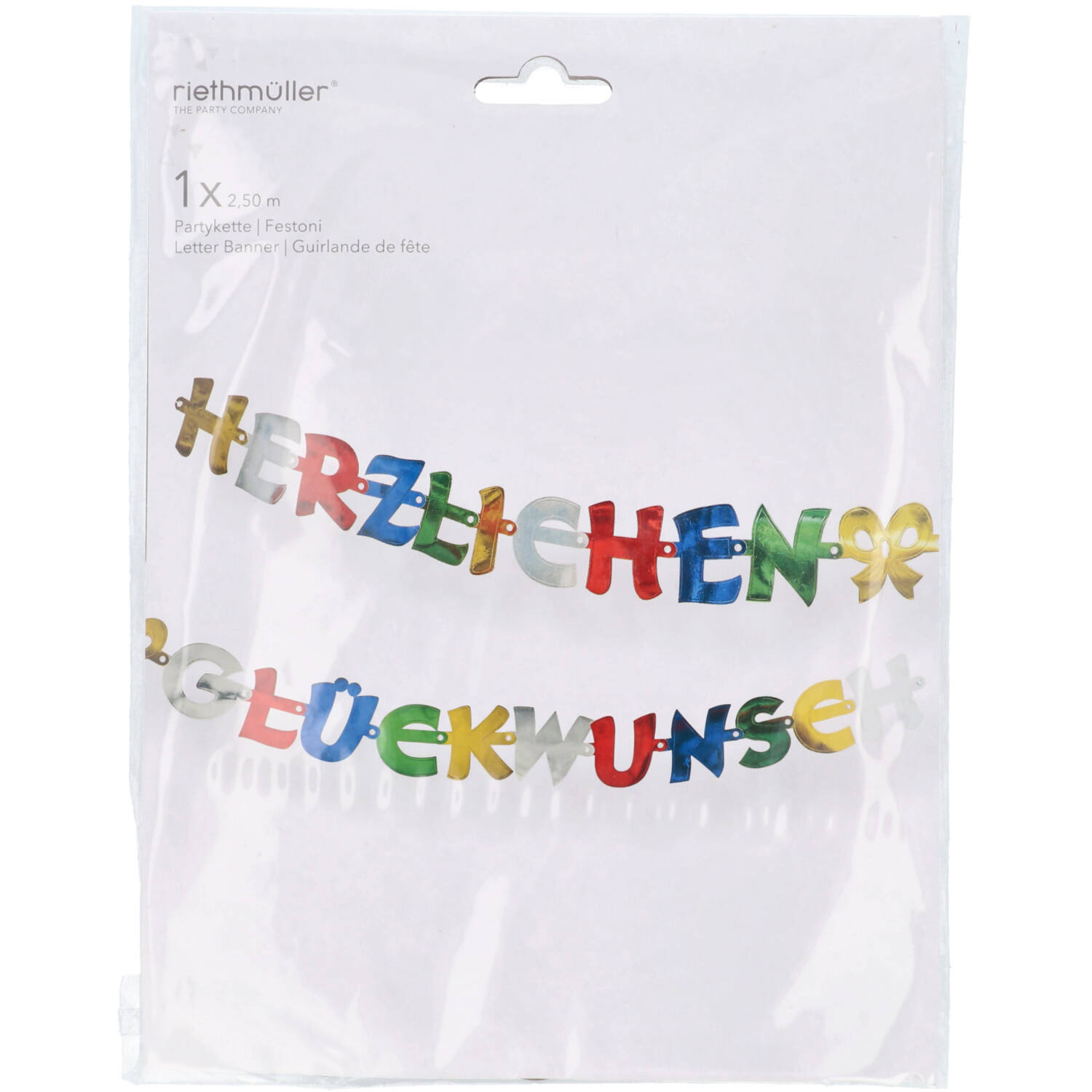 Letter Banner Herzlichen Glückwunsch Paper 250 x 11 cm