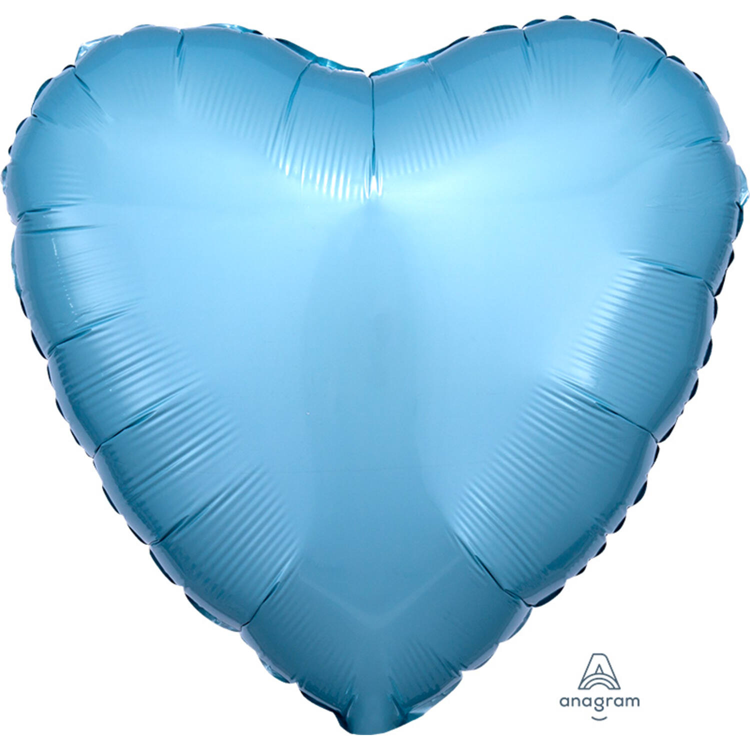 Foil Balloon - Heart Shape - Blue Metallic Pastel - 45 cm