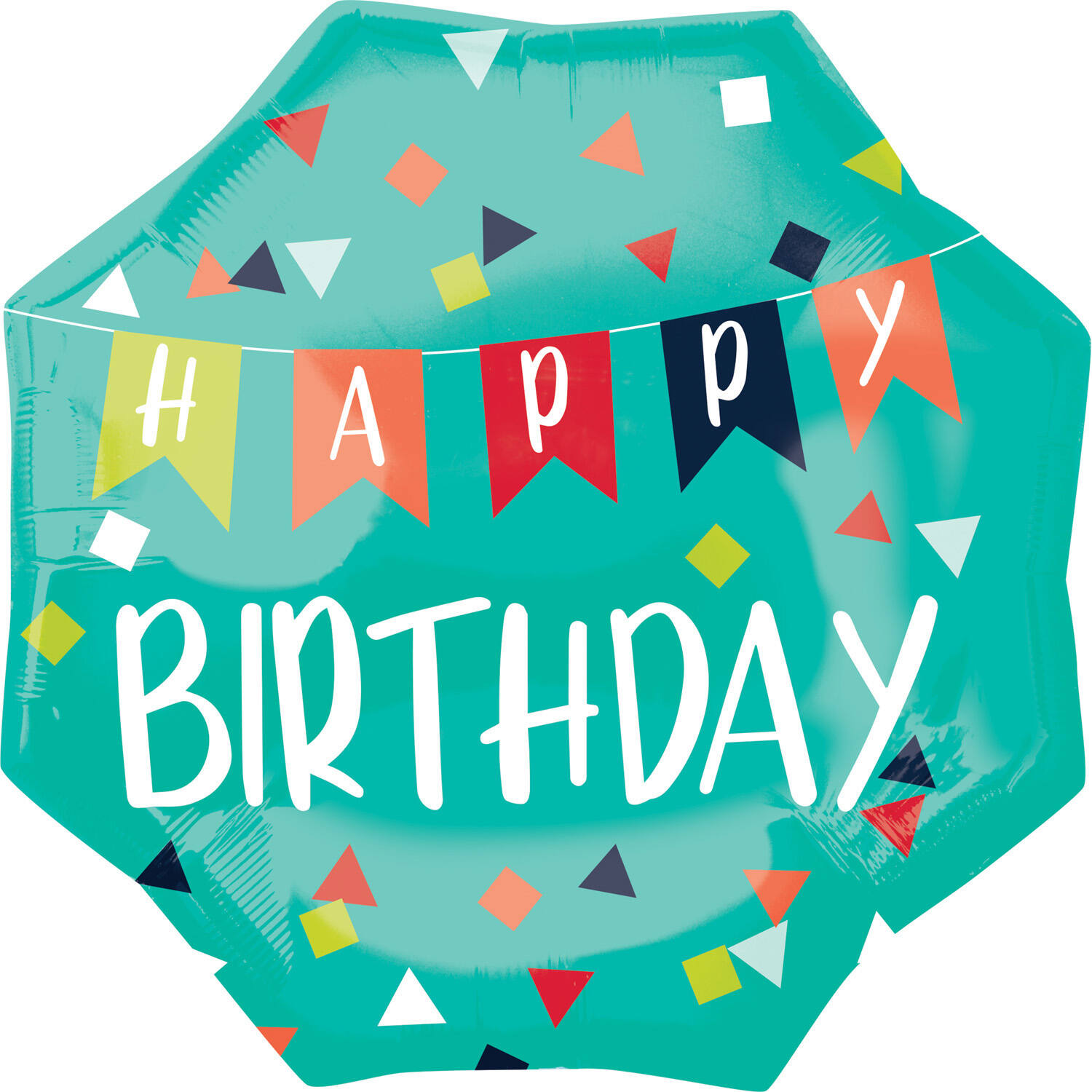 Foil Balloon - Shape - Octagon - "HAPPY BIRTHDAY" - Reason to Celebrate
