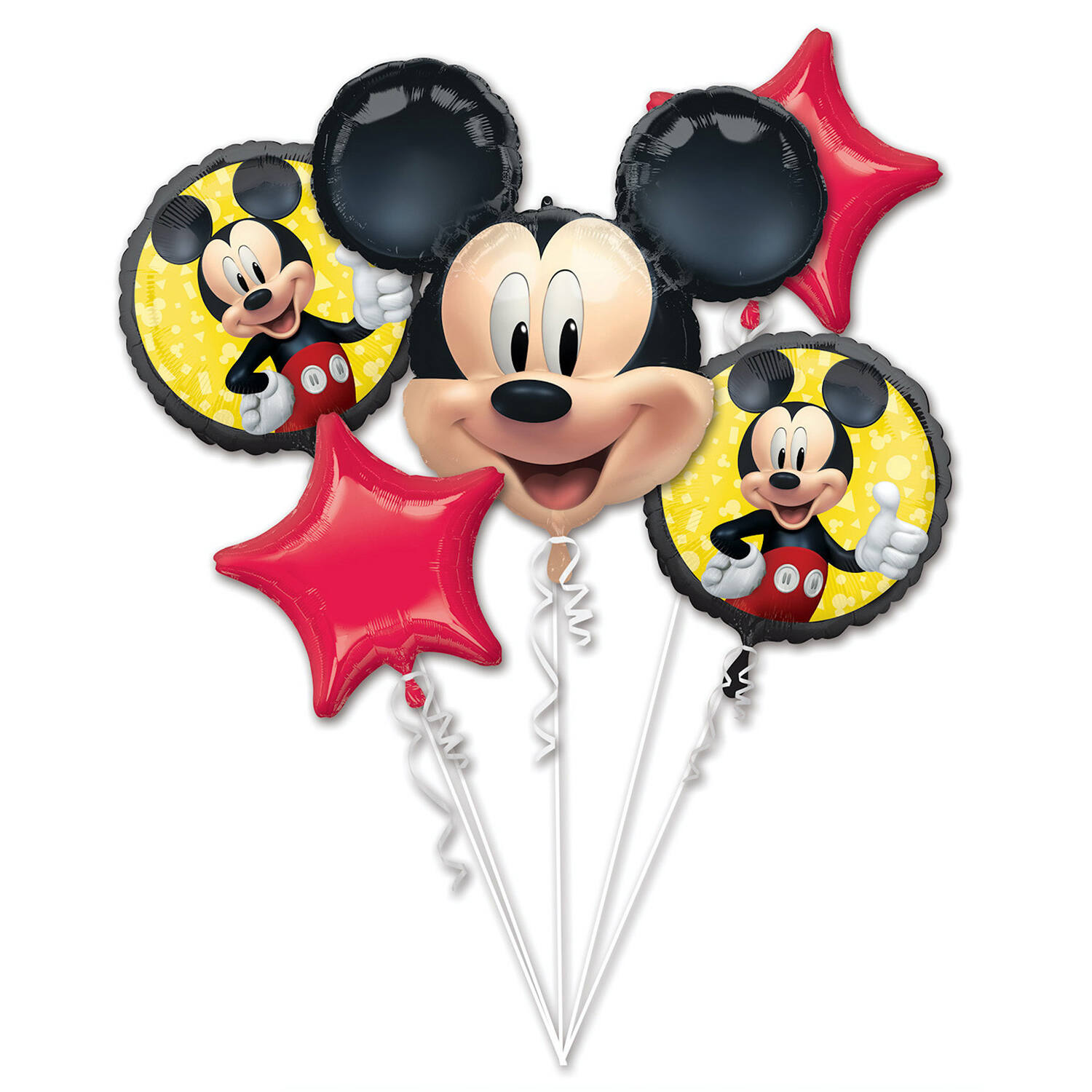 Foil Balloon Bouquet - Mickey Mouse Forever - 5 pieces