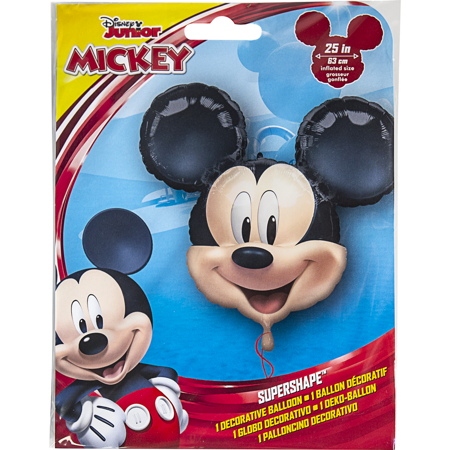 Foil Balloon - Shape - Mickey Mouse Head - 63 x 55 cm