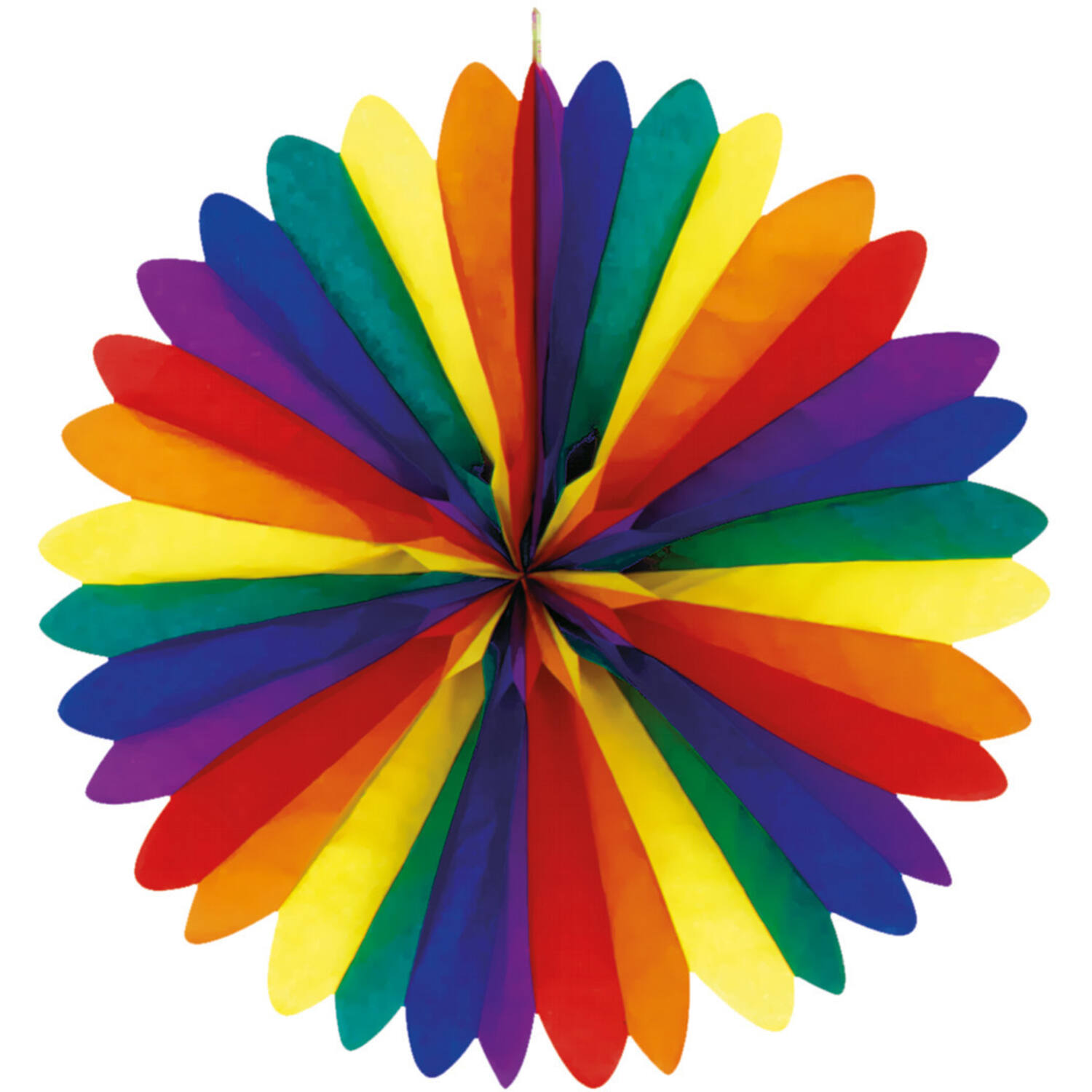 Fan Decoration Rainbow Paper 50 cm