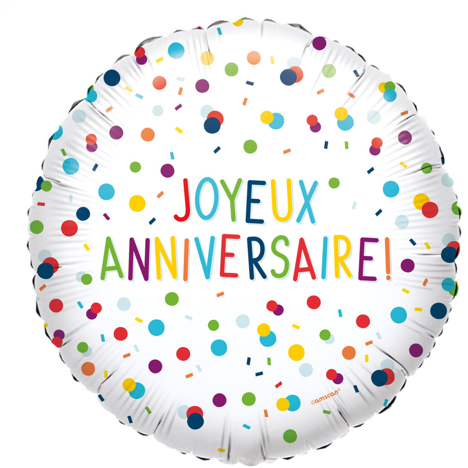 18in/45cm EU Confetti Birthday Joyeux