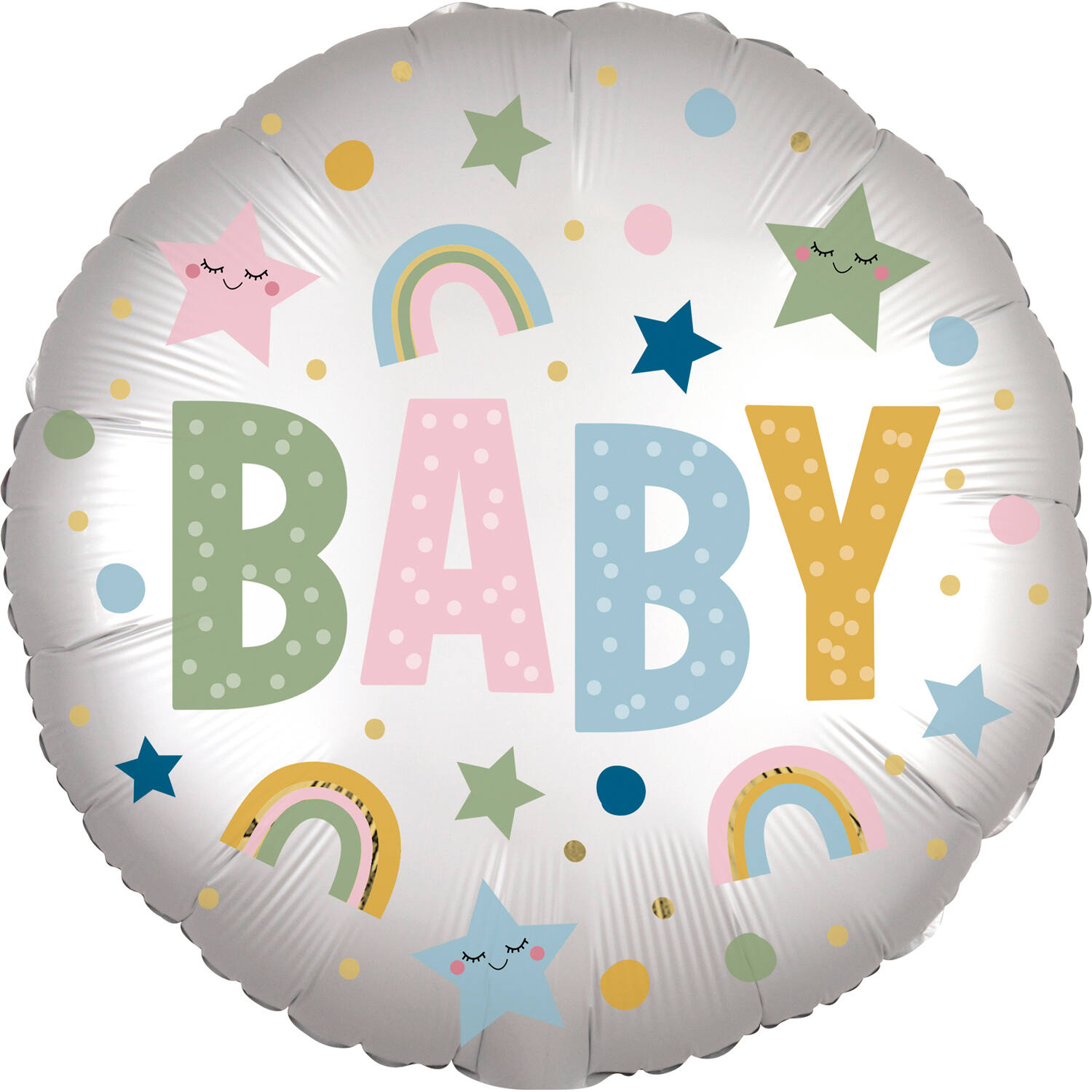Foil Balloon - "BABY" - Natural - 45 cm