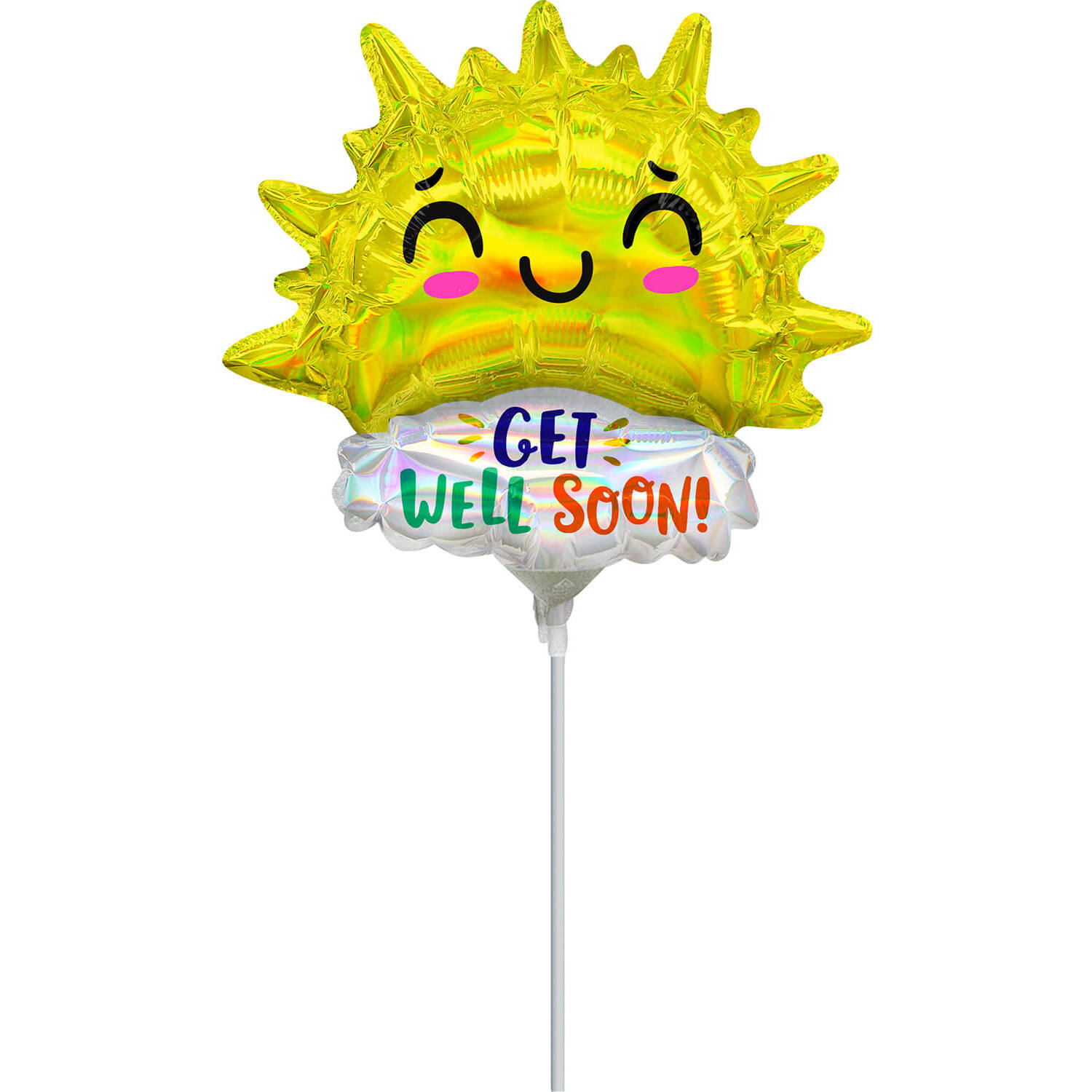 Foil Balloon – Mini Shape – "GET WELL SOON" – Sun