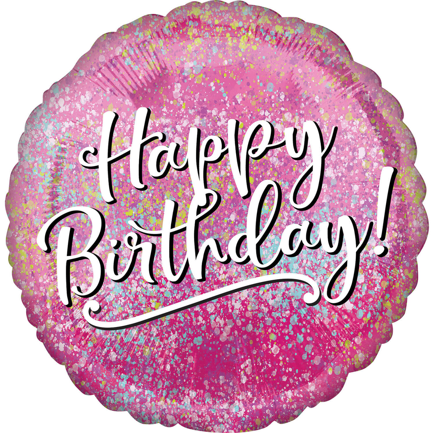 Foil Balloon - "Happy Birthday!" - Pink Fabulous - 45 cm