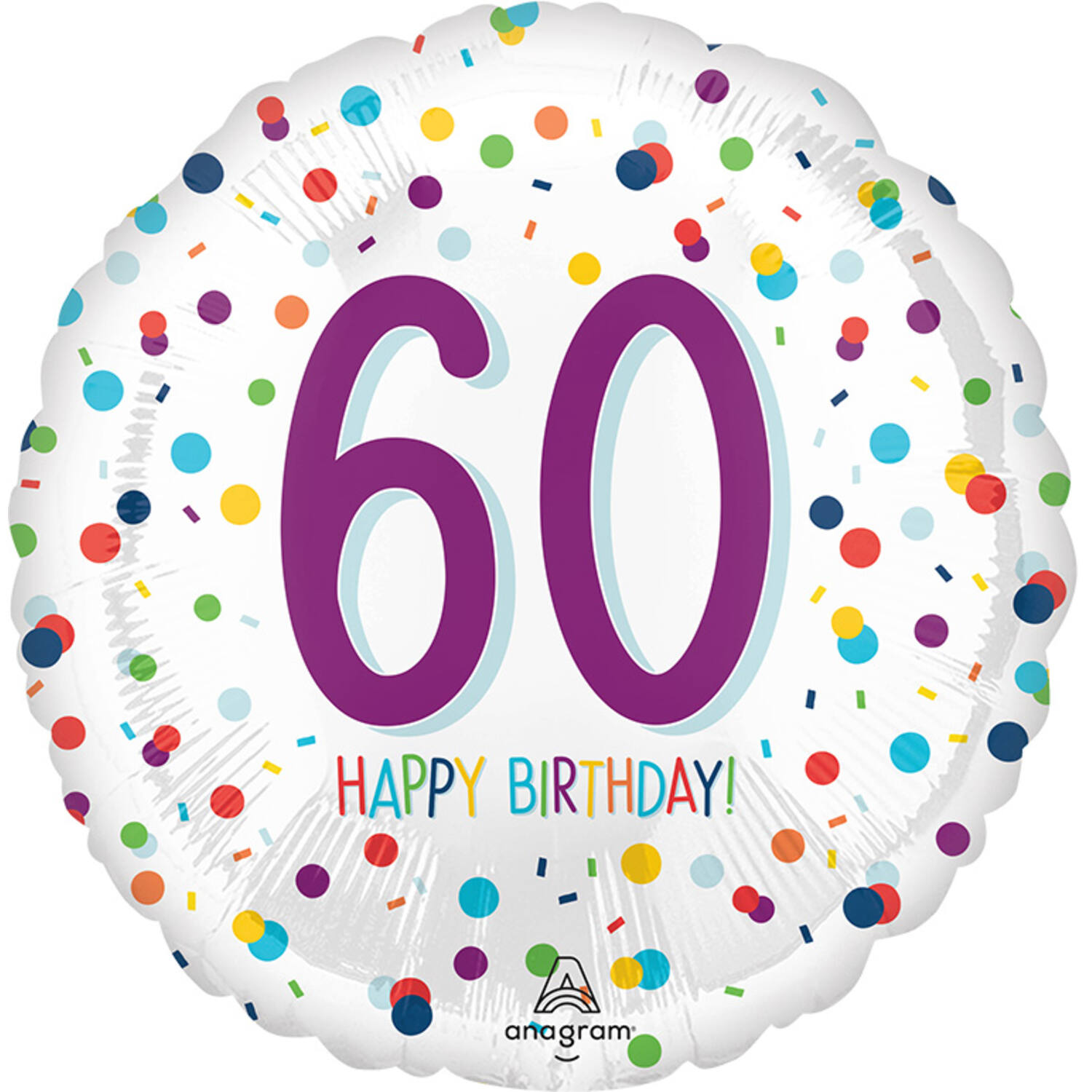 18in/45cm EU Confetti Bday 60