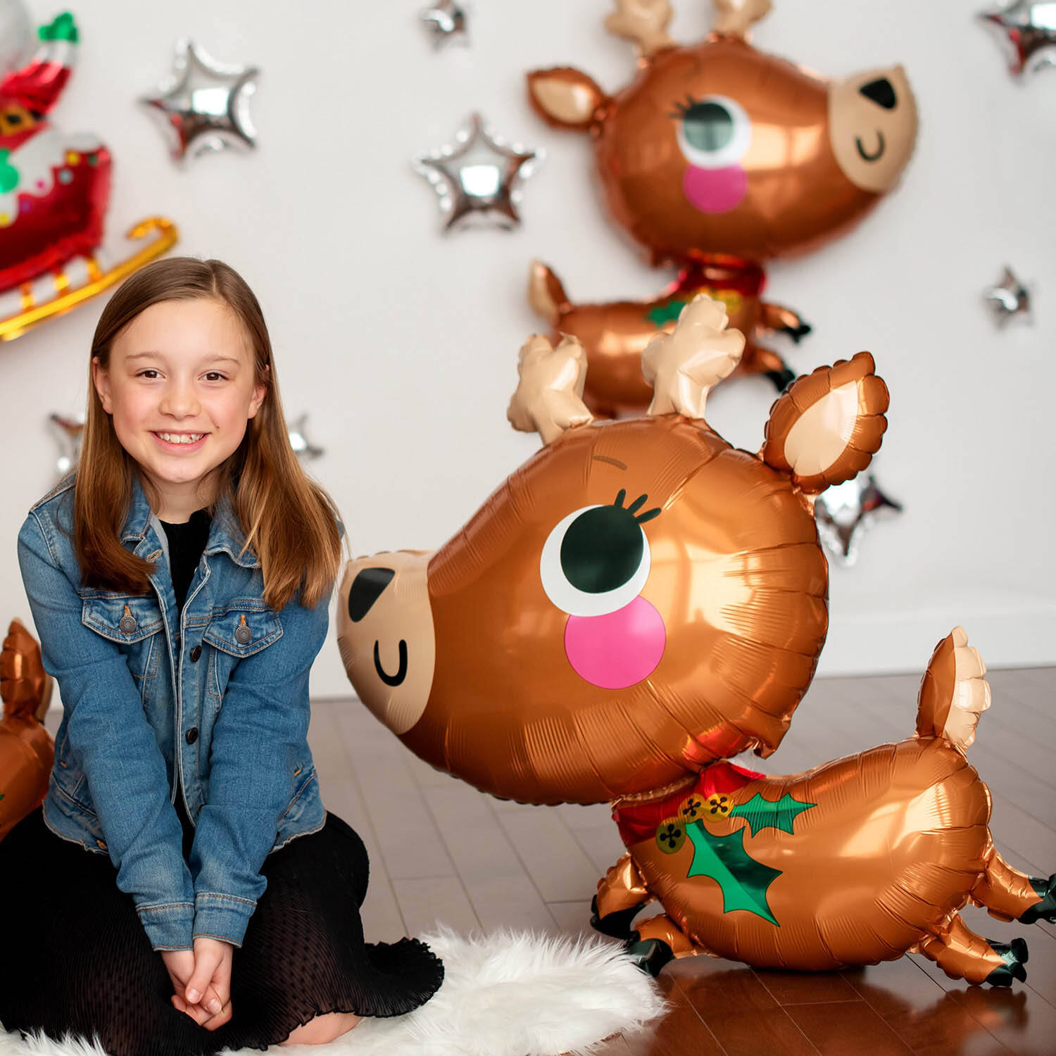 Foil Balloon - Shape - Cute Reindeer Christmas - 76 x 76 cm
