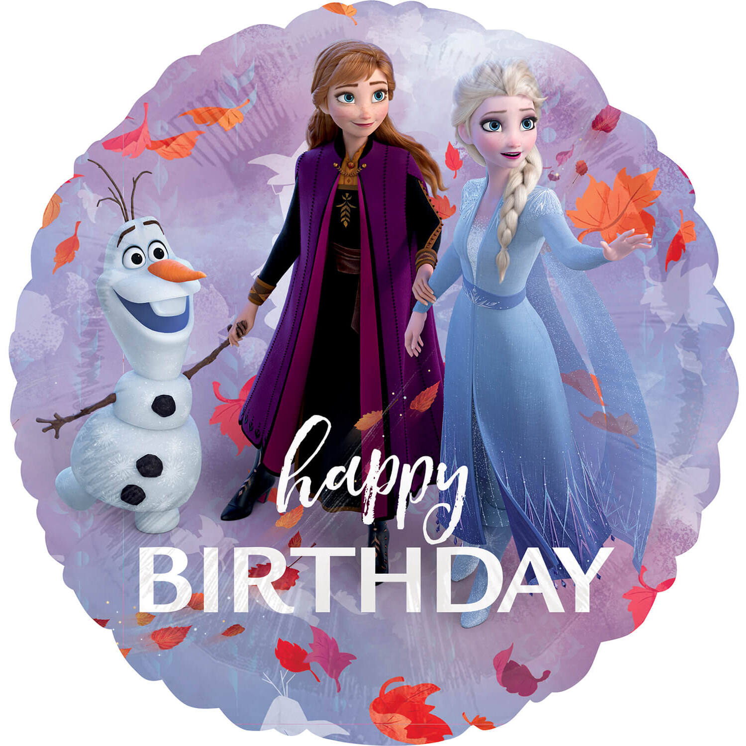 Foil Balloon - Frozen - "happy BIRTHDAY" - 45 cm