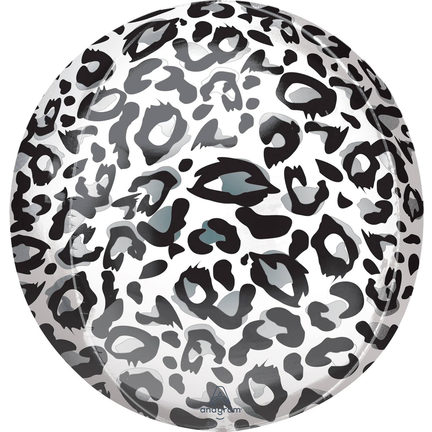 Orbz Snow Leopard Print Foil Balloo