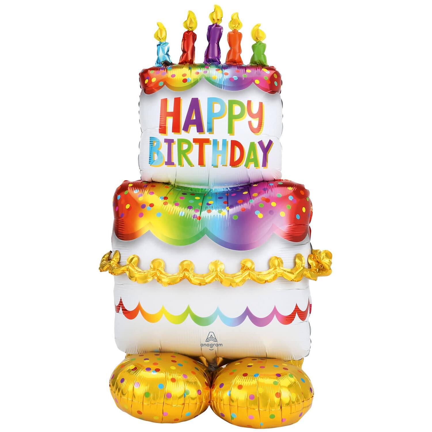 AirLoonz® – Birthday Cake - "HAPPY BITHDAY"- 68 x 134 cm