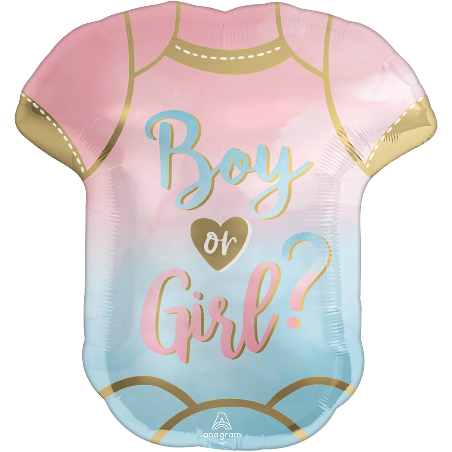 Foil Balloon - Shape Romper "Boy or Girl?" - 55 x 60 cm