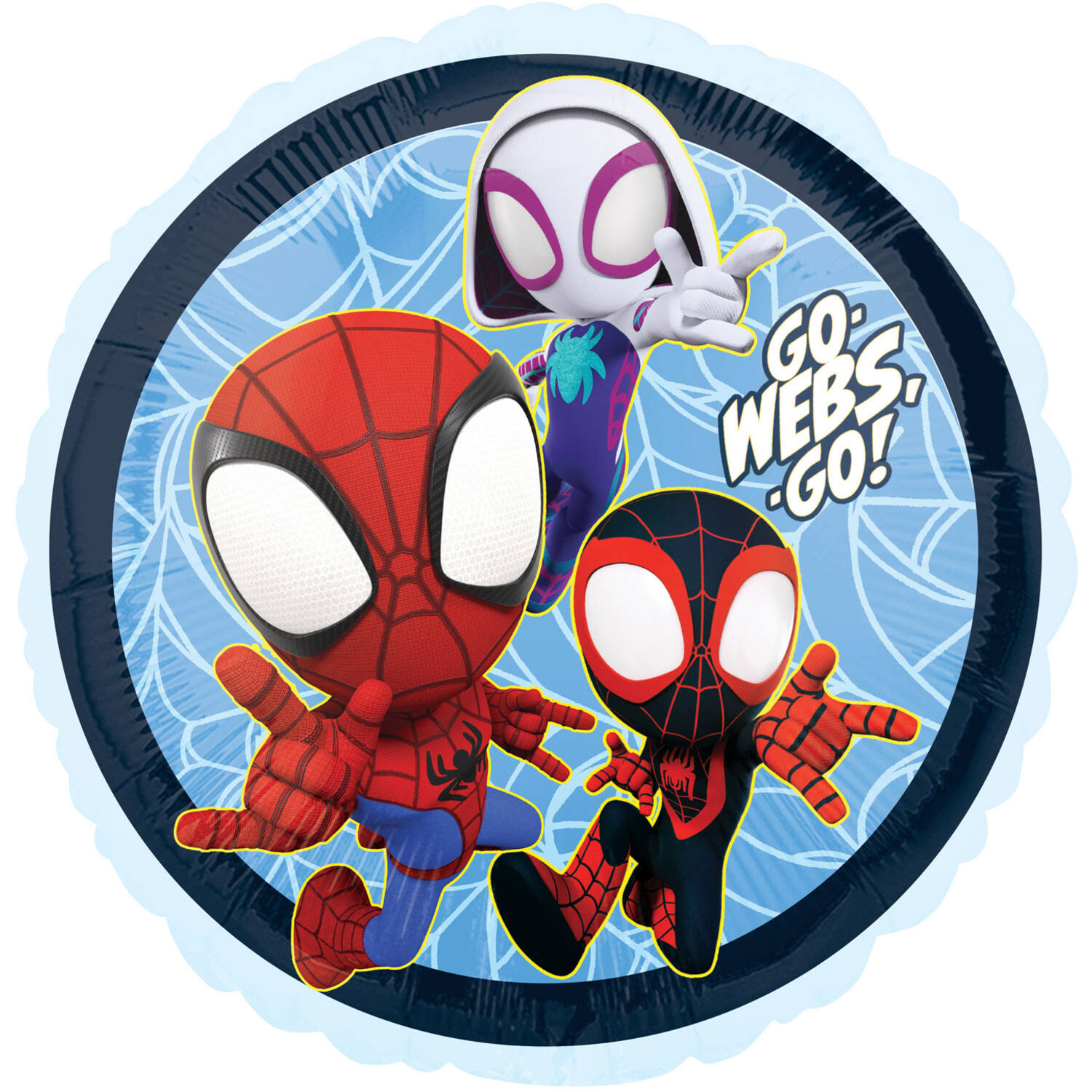 Foil Balloon - "GO-WEBS-GO!" - Spidey & Friends - 45 cm