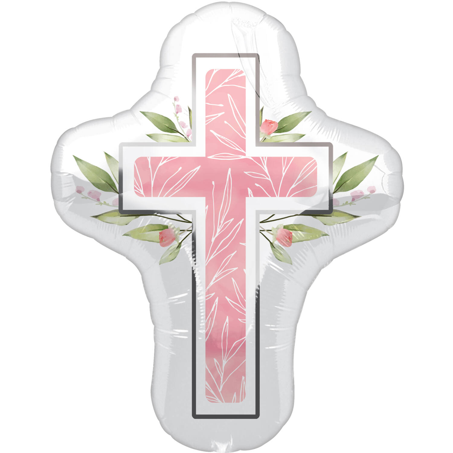 Foil Balloon - Shape My First Communion - Pink