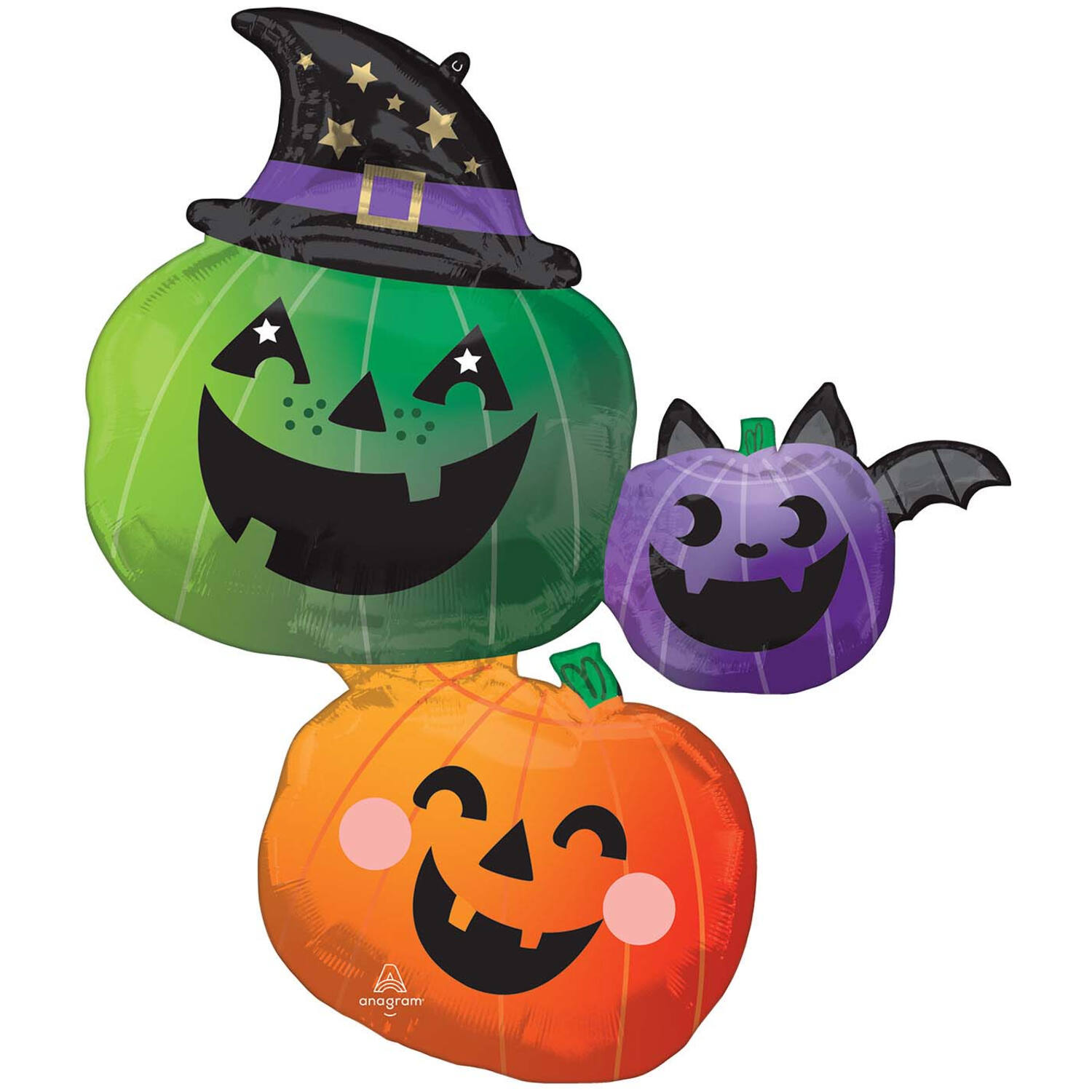 Foil Balloon - Shape - Pumpkins - Fun & Spooky  - 73 x 83 cm
