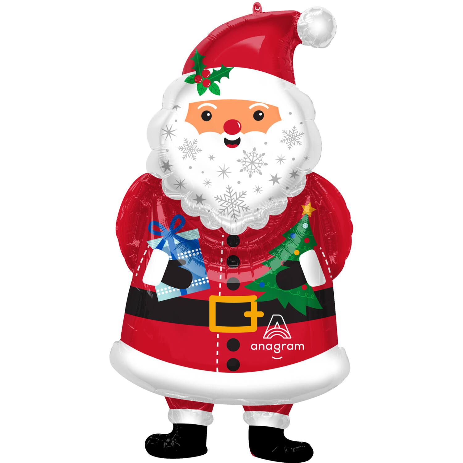 Foil Balloon - Shape - Snowy Santa Claus - 48 x 86 cm