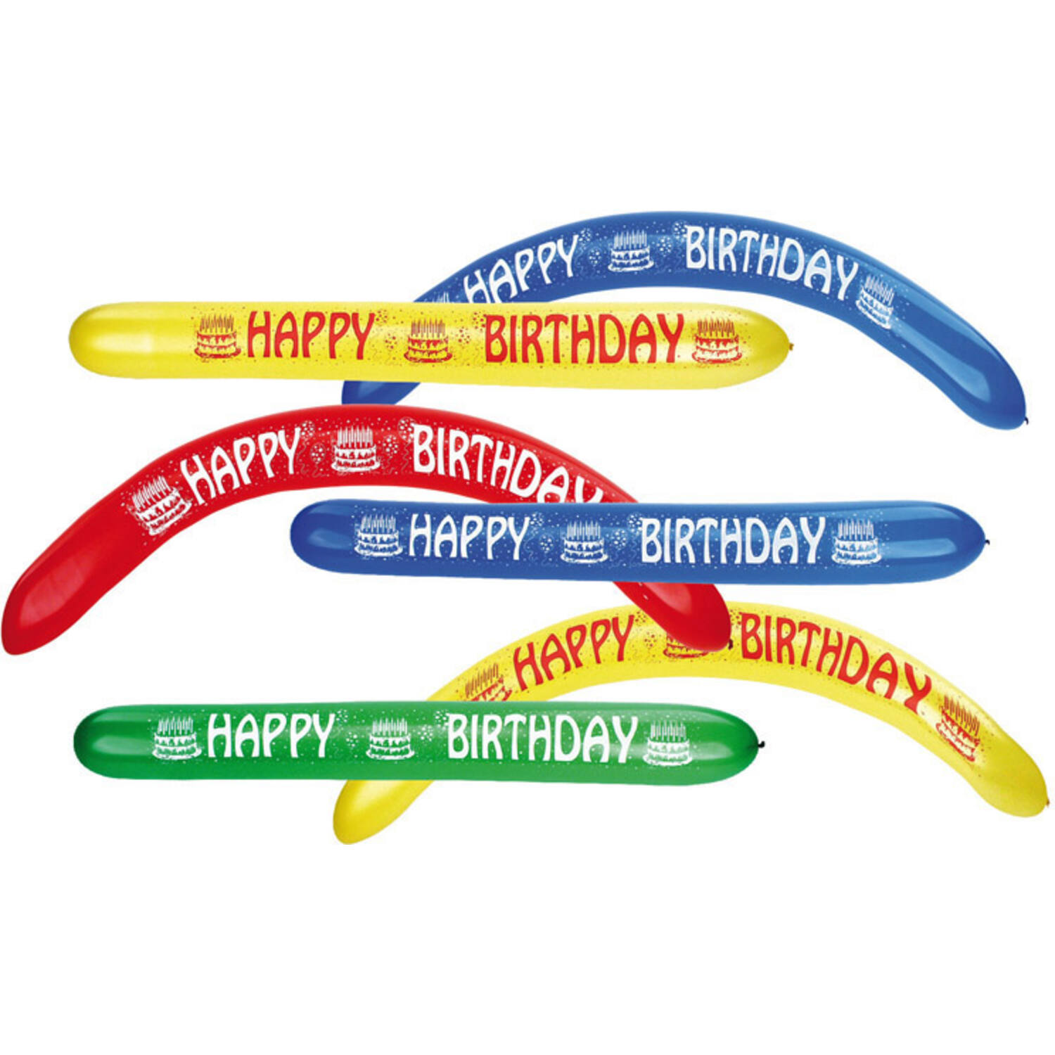 2 Latex Balloons Happy Birthday 120 cm / 48"