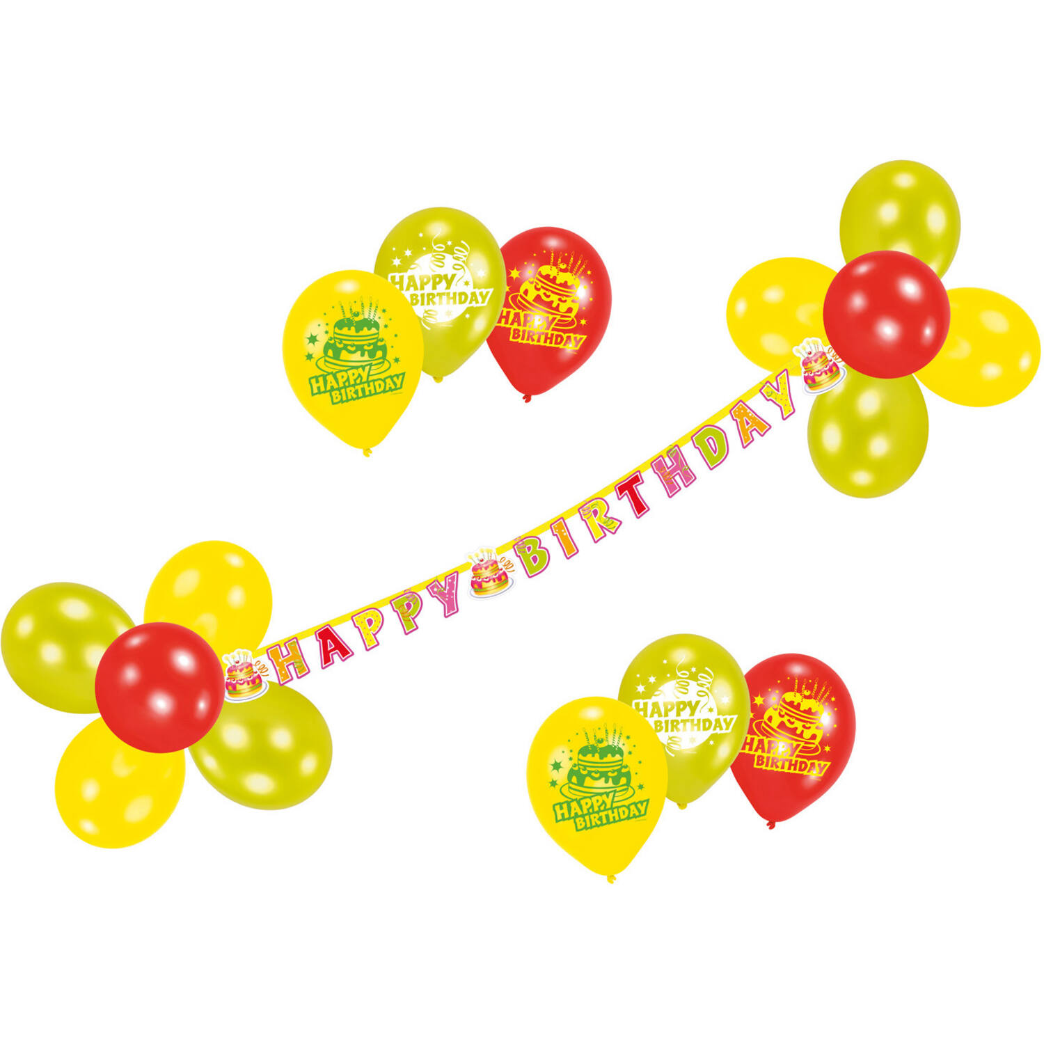 Decoration Kit Happy Birthday Latex / Paper