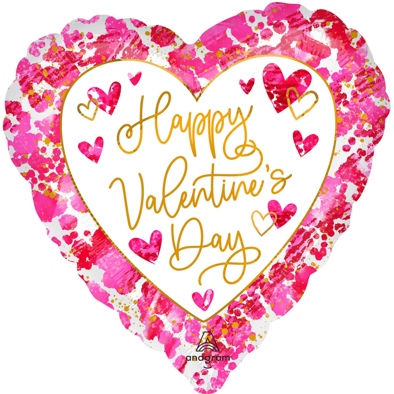 Standard Heartful Valentine's Day Foil Balloon S40 Packaged 43cm