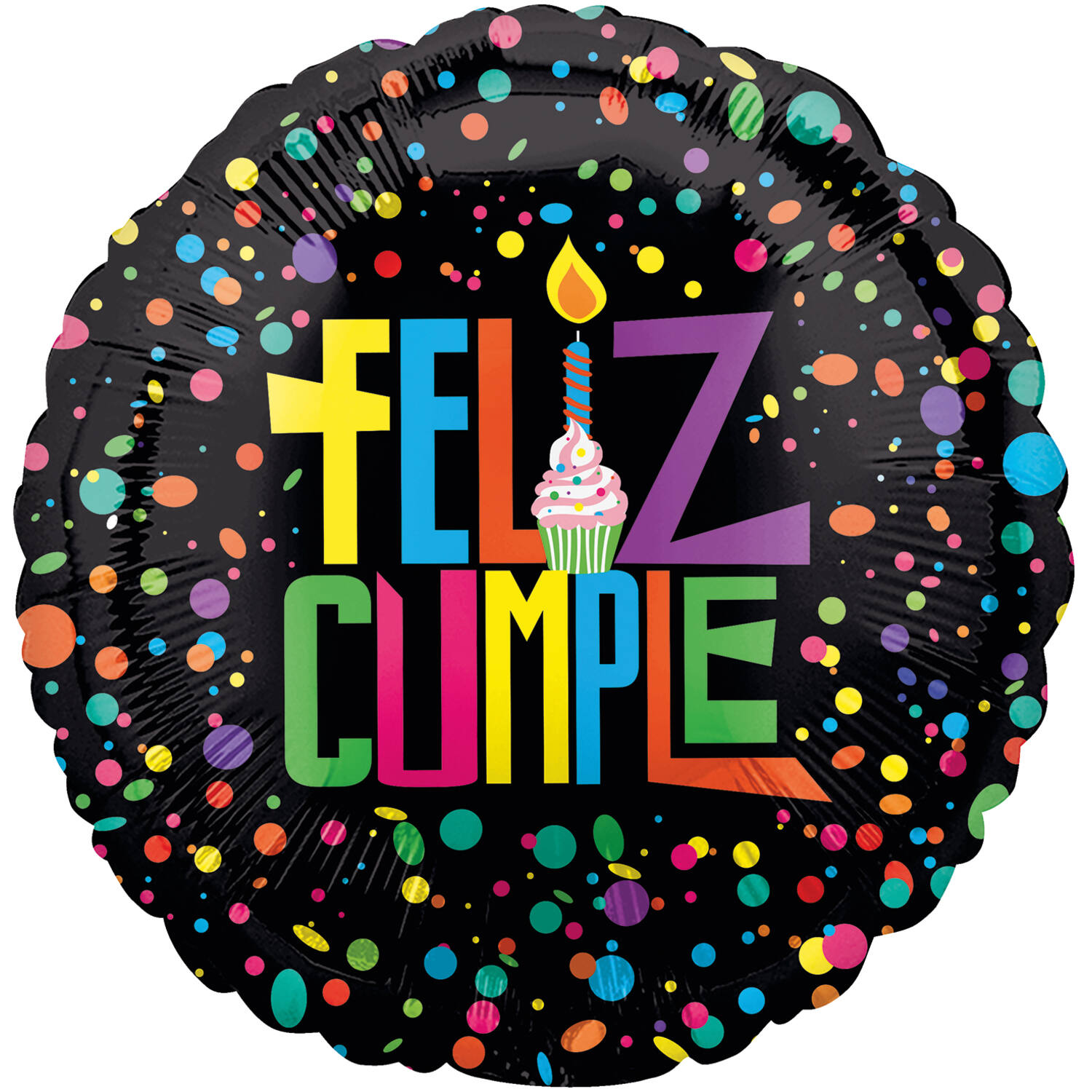 Foil Balloon - "FELIX CUMPLE" - Confetti - 45 cm