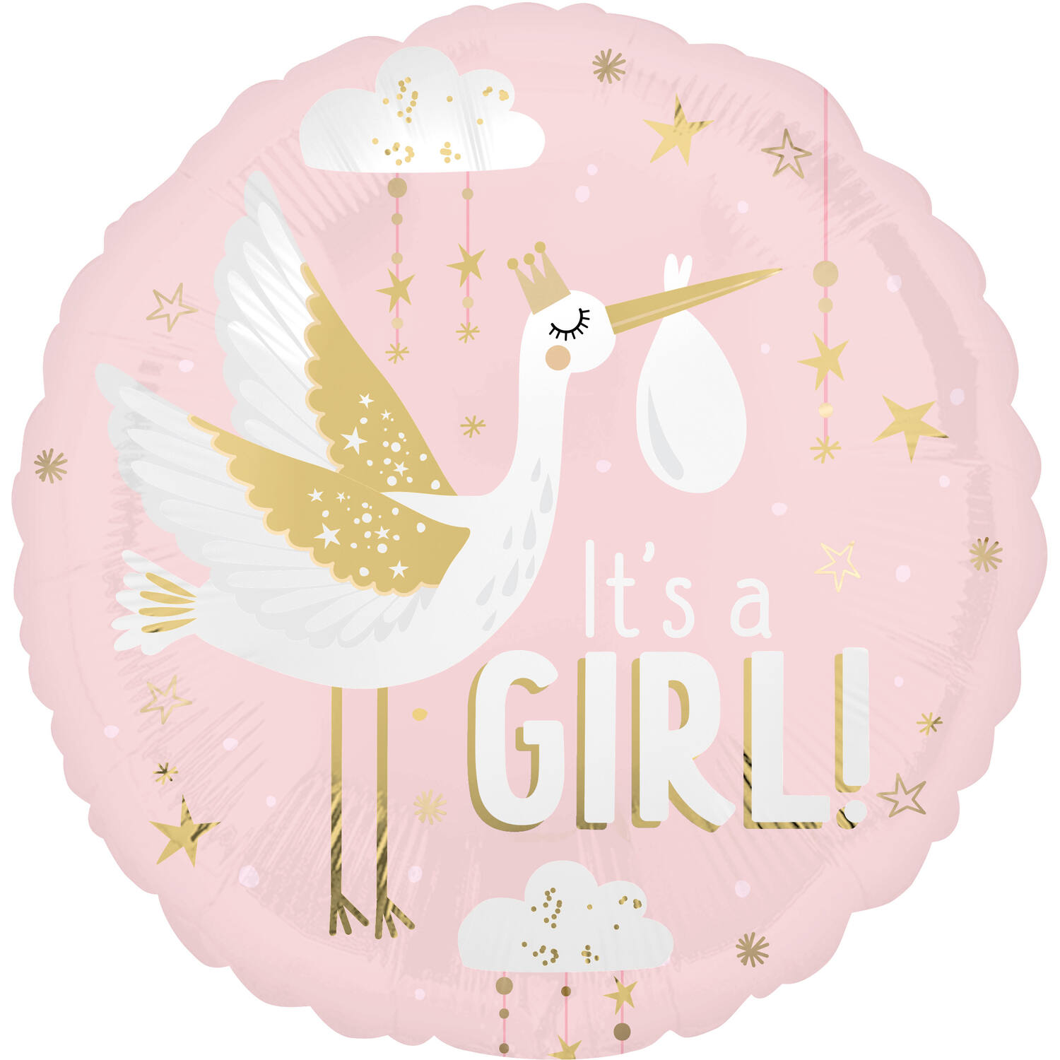 Foil Balloon - "It's a GIRL!" - Special Delivery - Pink - 45 cm