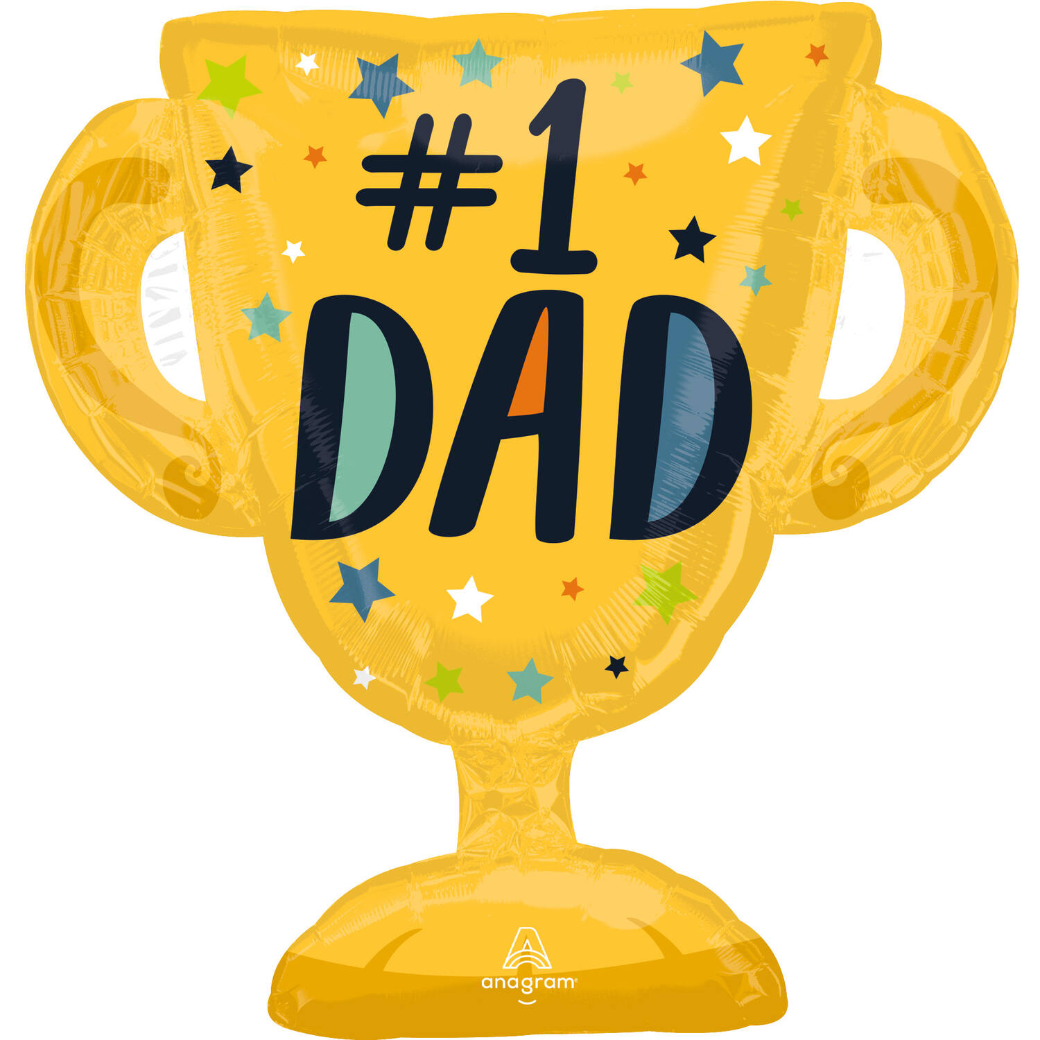 Foil Balloon - Shape - Trophy - "#1 DAD"