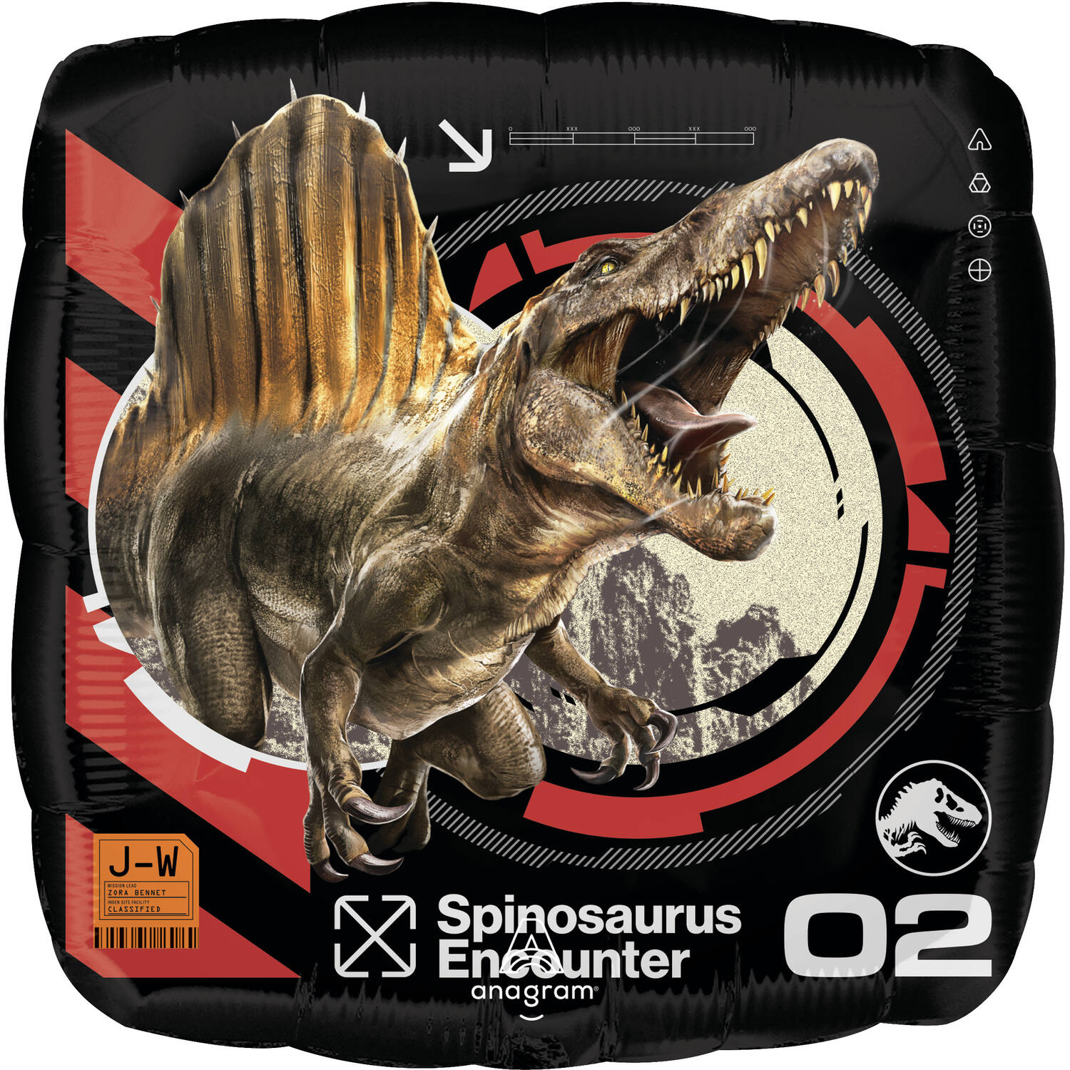 Foil Balloon - Shape - Square - Jurassic World Rebirth - 45 cm