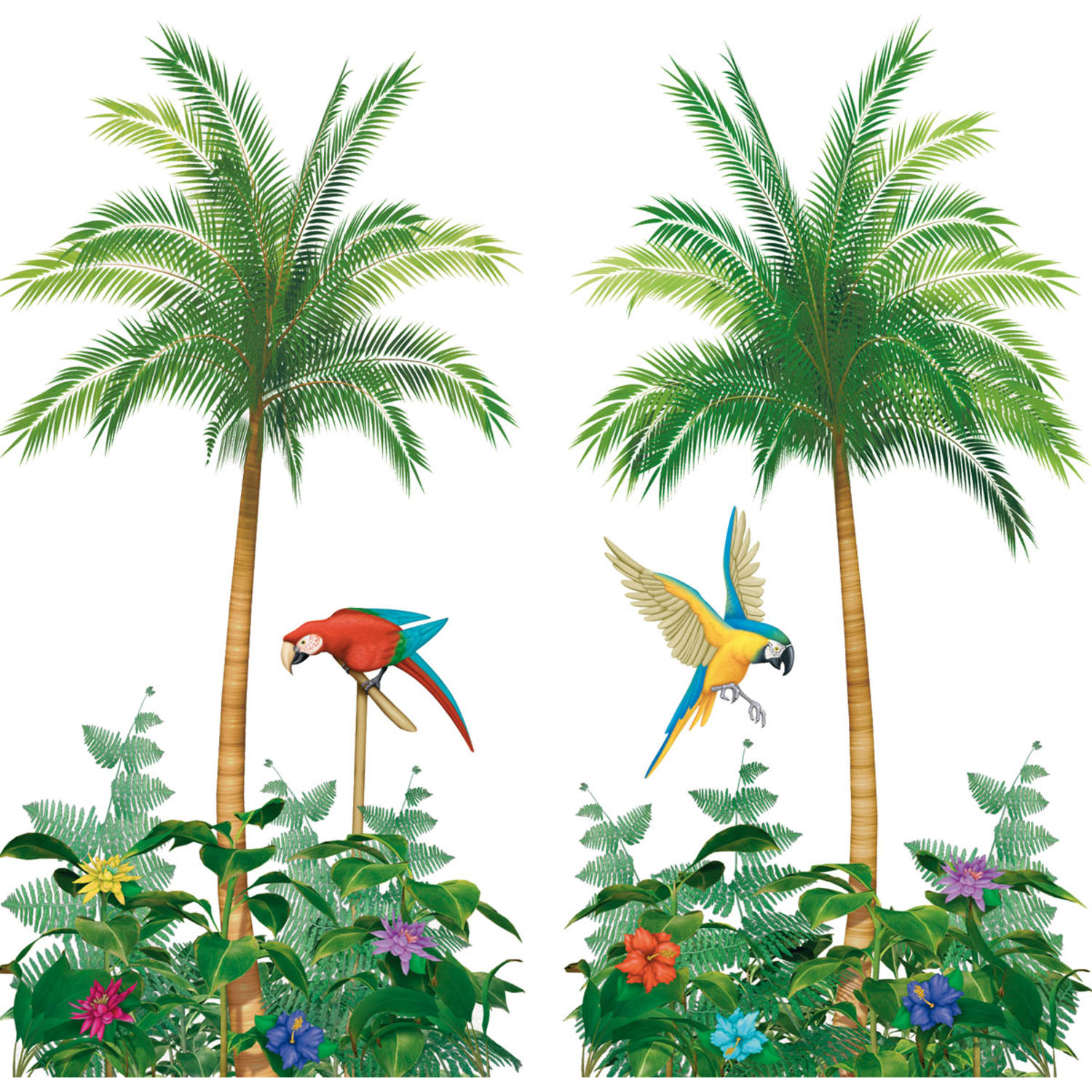 2 Scene Setter Add-Ons Palm Tree Plastic 165 x 85 cm