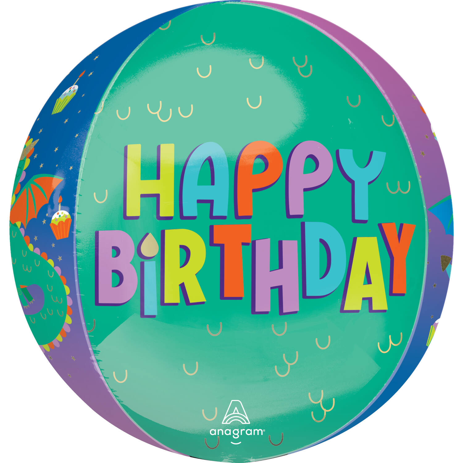 Orbz® - Cute Dragon "Happy Birthday" - 38 x 40 cm