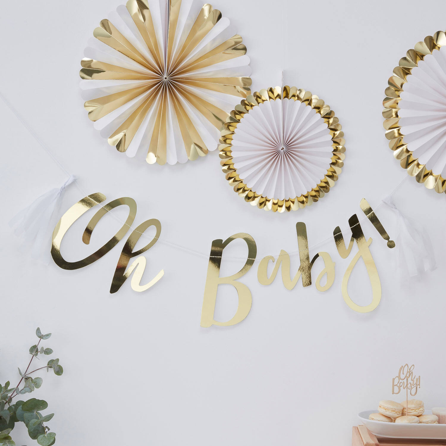 Backdrop - Oh Baby! - Gold