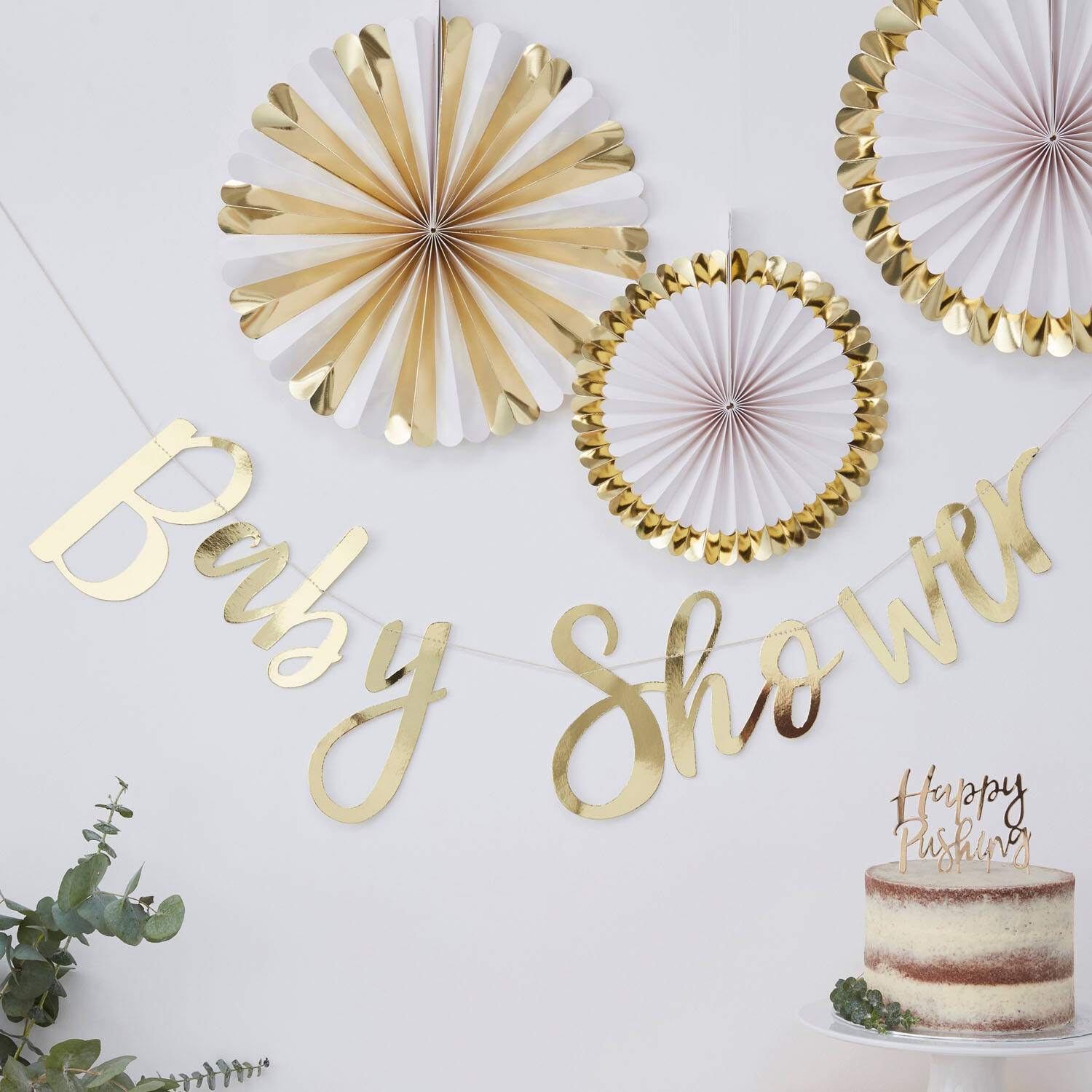 Backdrop - Baby Shower - Gold