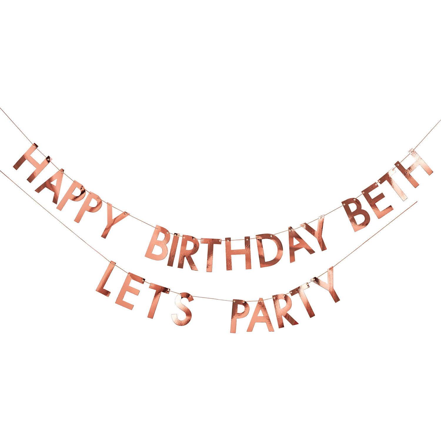 Rose Gold  Customisable Buntin