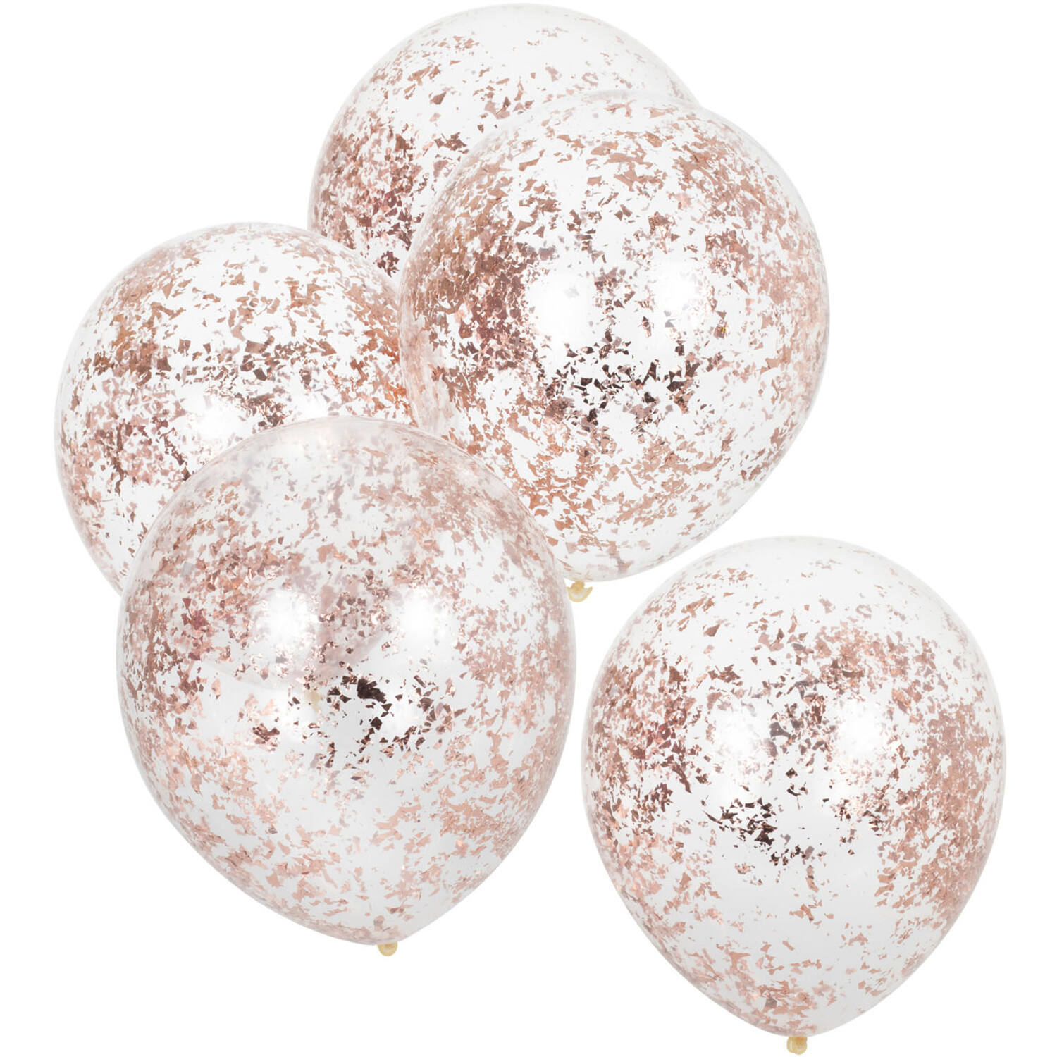 rose gold foil confetti filled balloons