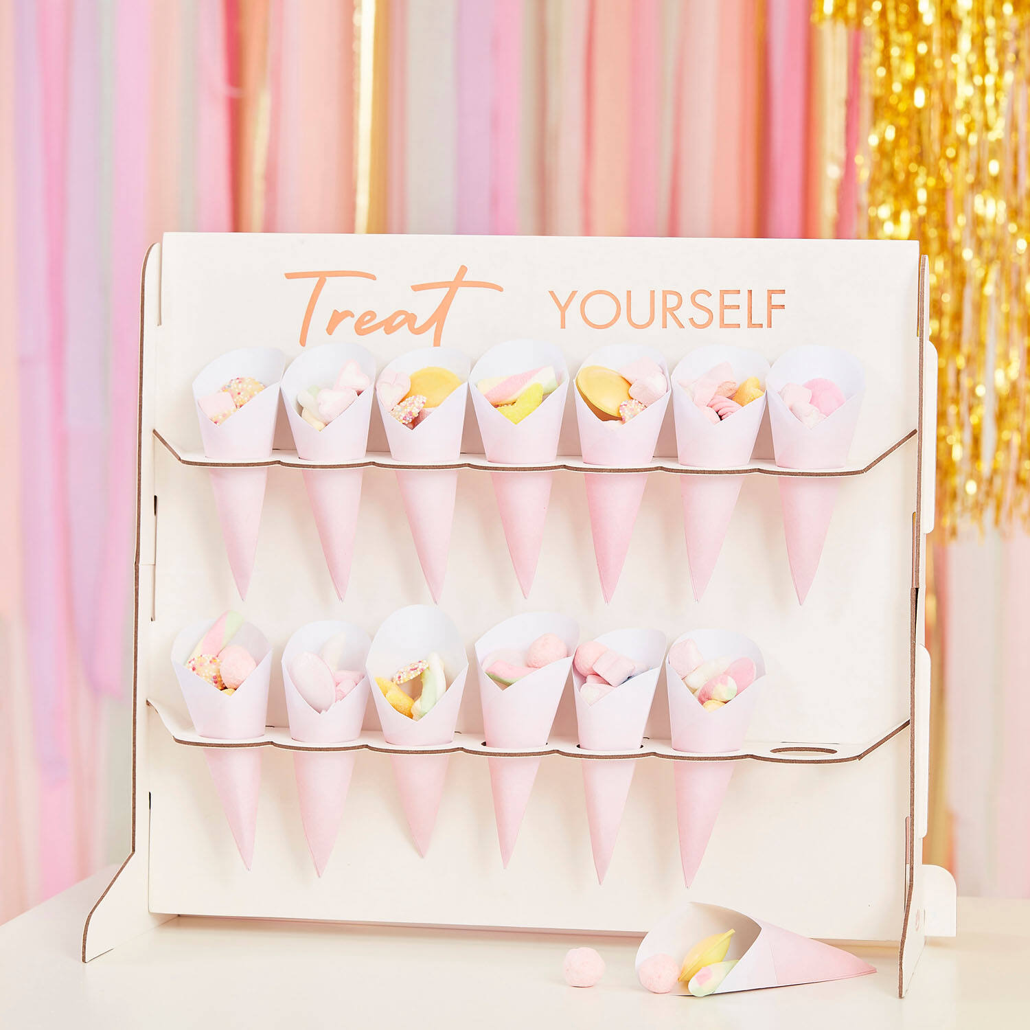 food cones treat stand