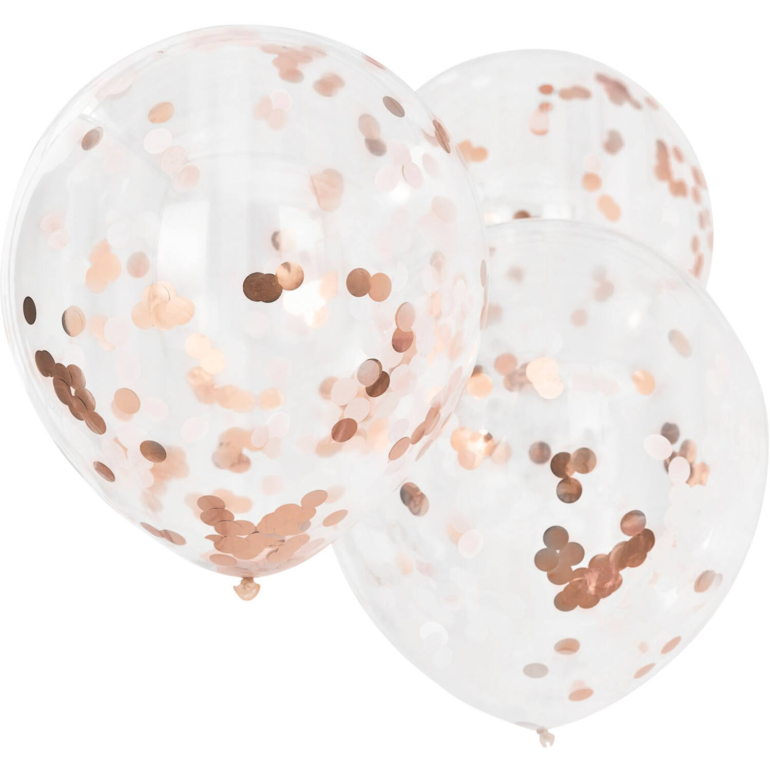 Giant Rose Gold and Blush confetti balloons