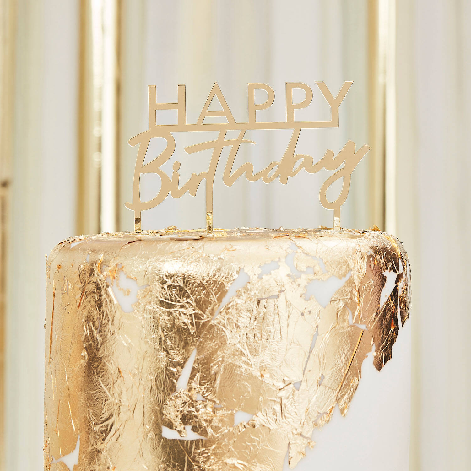 Gold Acrylic Cake Topper