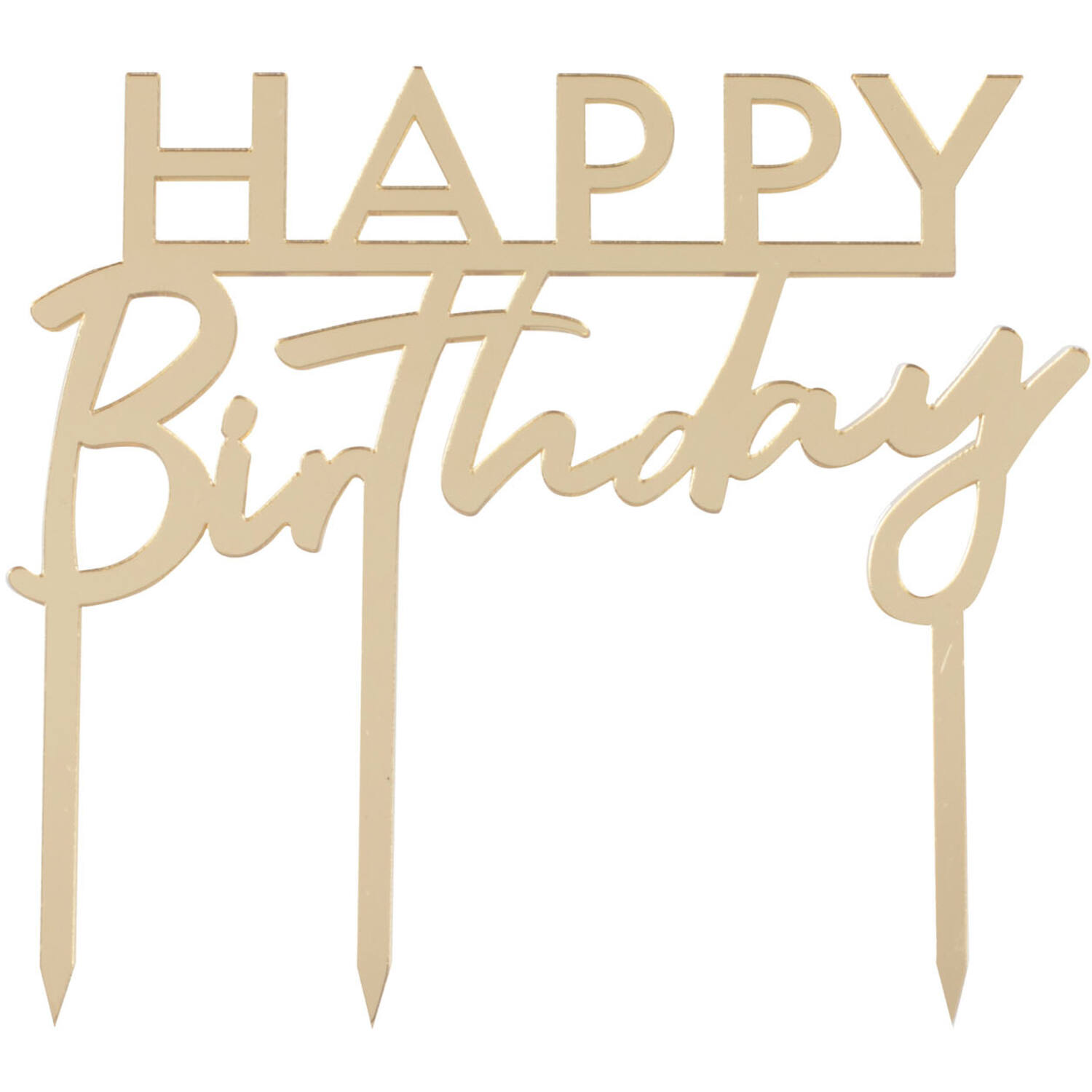 Gold Acrylic Cake Topper