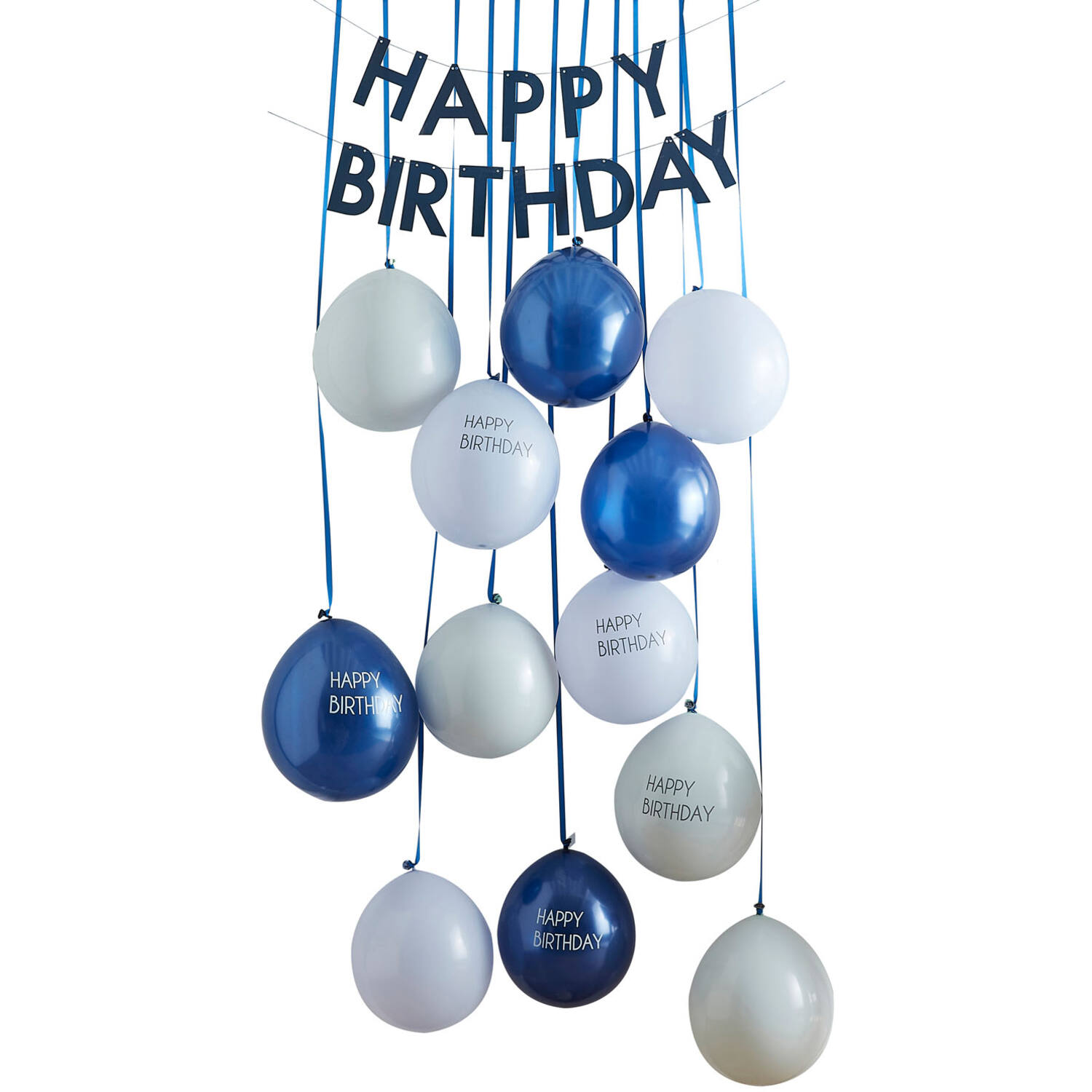 Balloon Door Kit - Happy Birthday - Blue