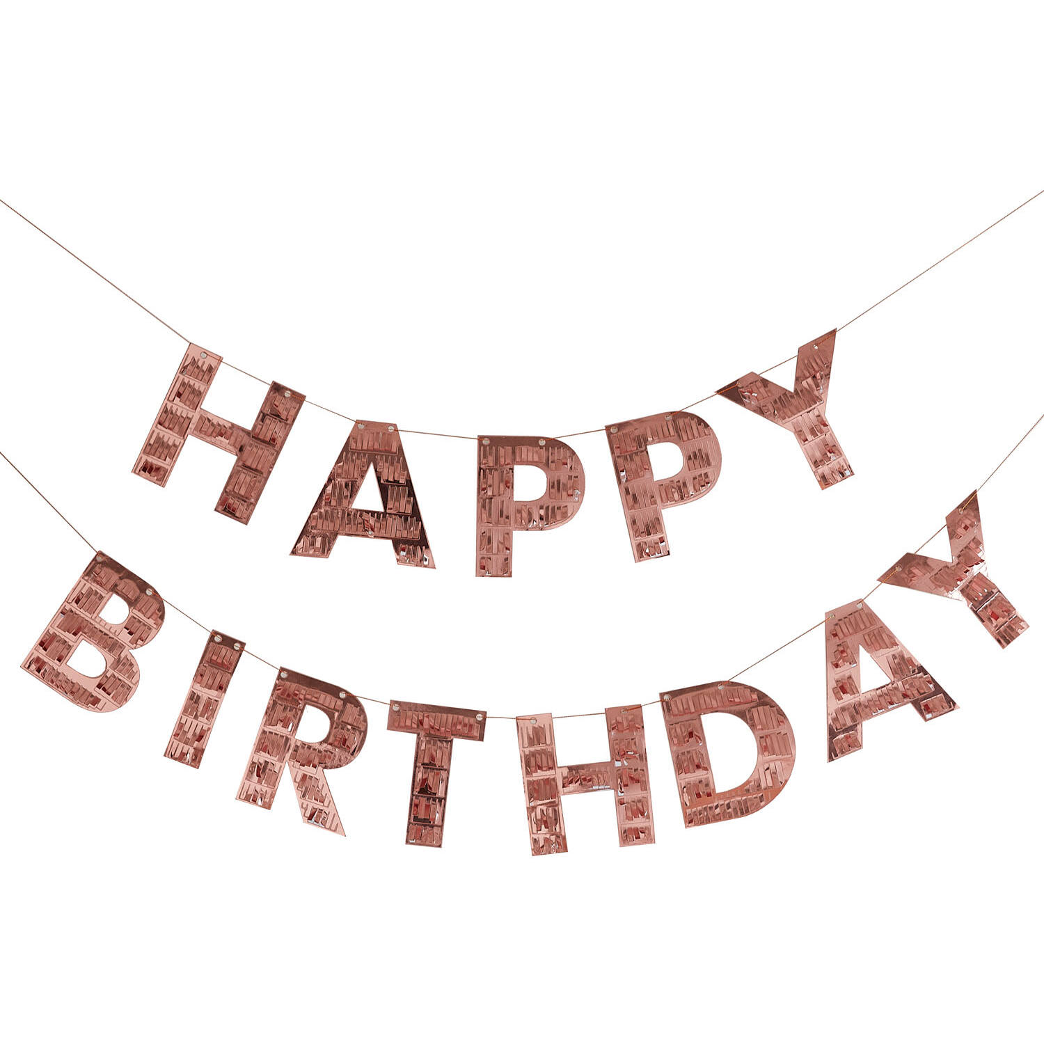 Bunting - Happy Birthday Fringe - Rose Gold