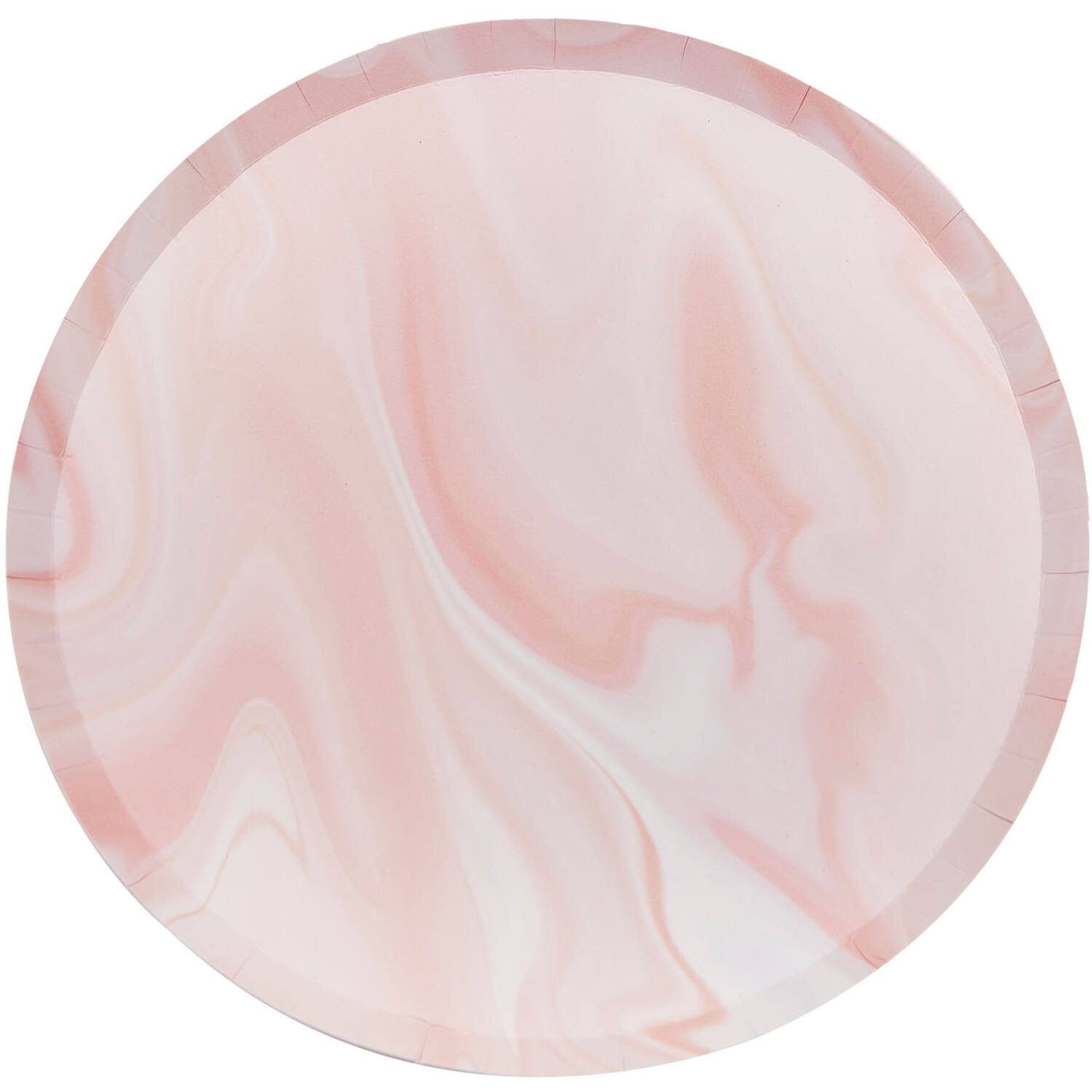 Eco Paper Plates - Marble - Pink