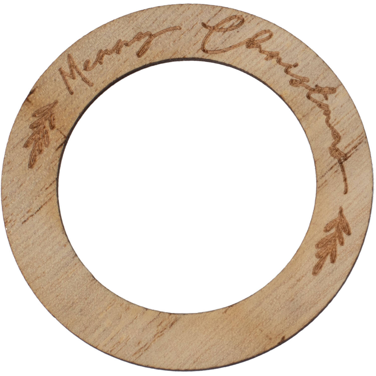 Napkin Ring - Merry Christmas Burnt Out Wood